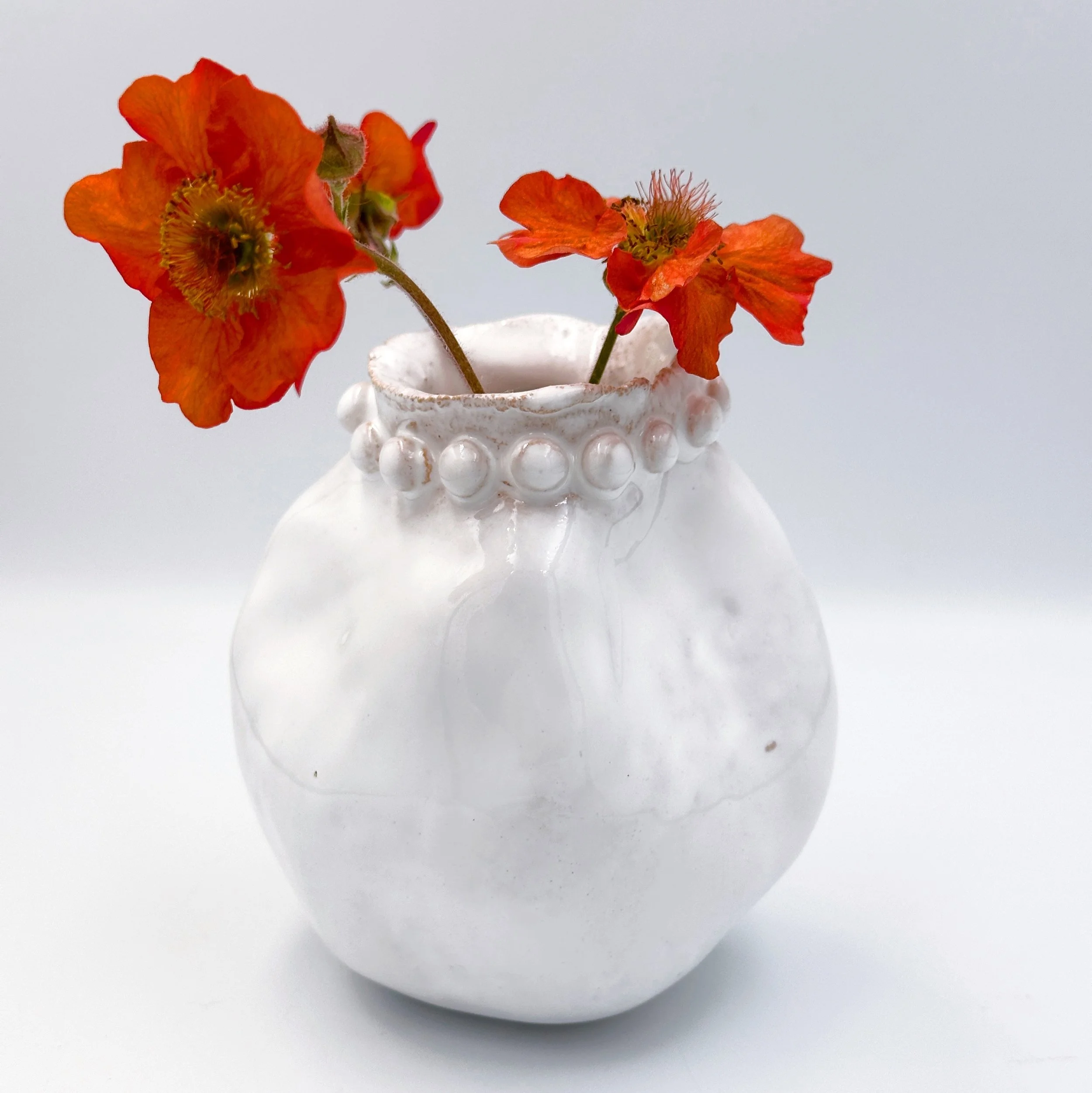 single white bud vases - small vases