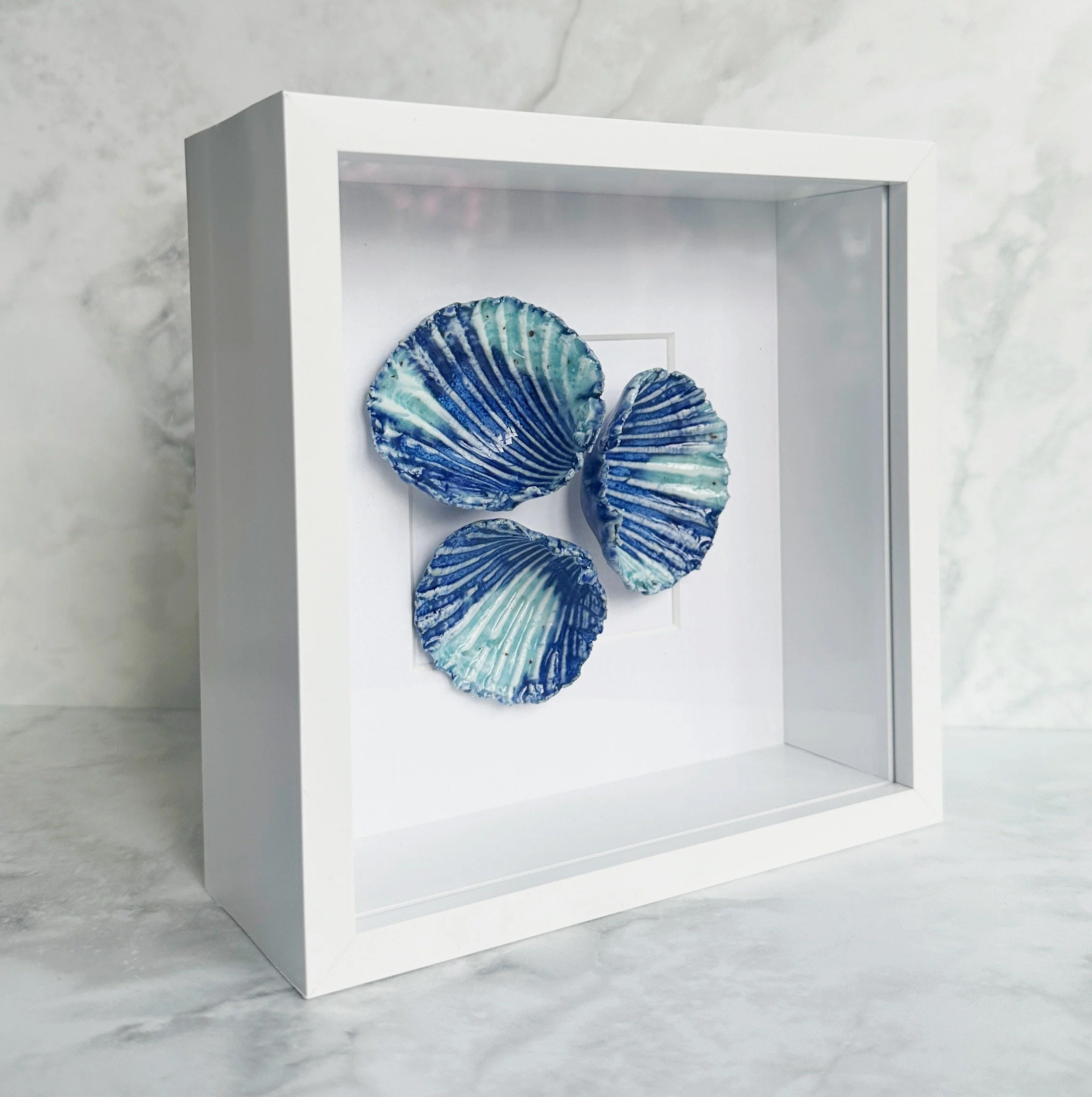 beach art, coastal wall art, shell wall art