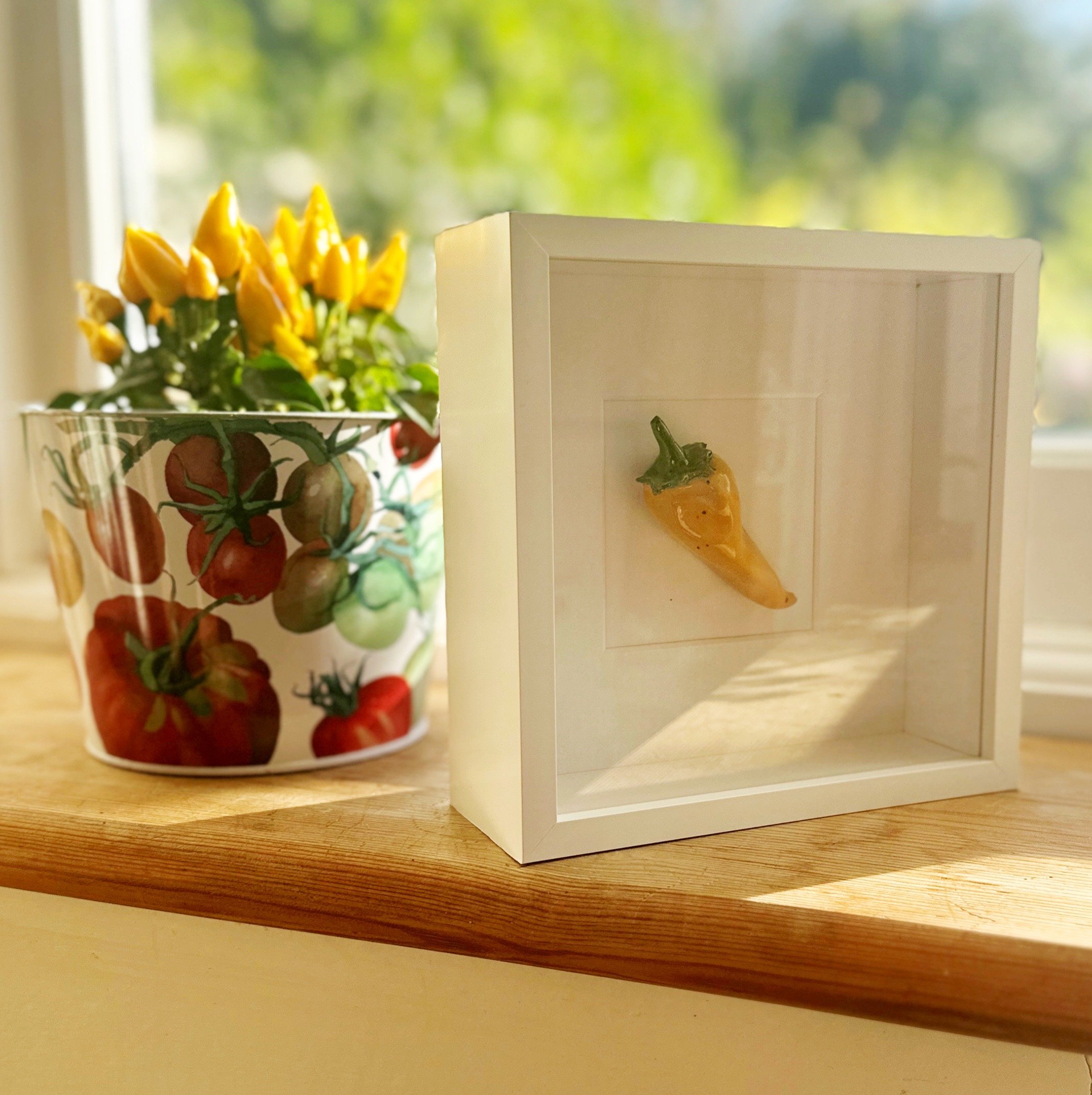 Ceramic Wall Art: Yellow Chilli