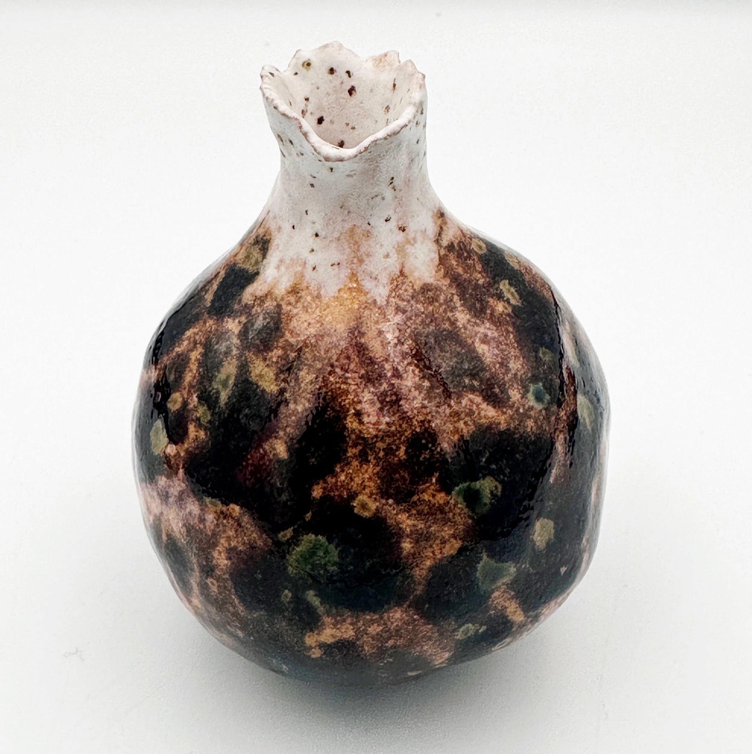 handmade ceramic pomegranate - mocha - home decor accessories