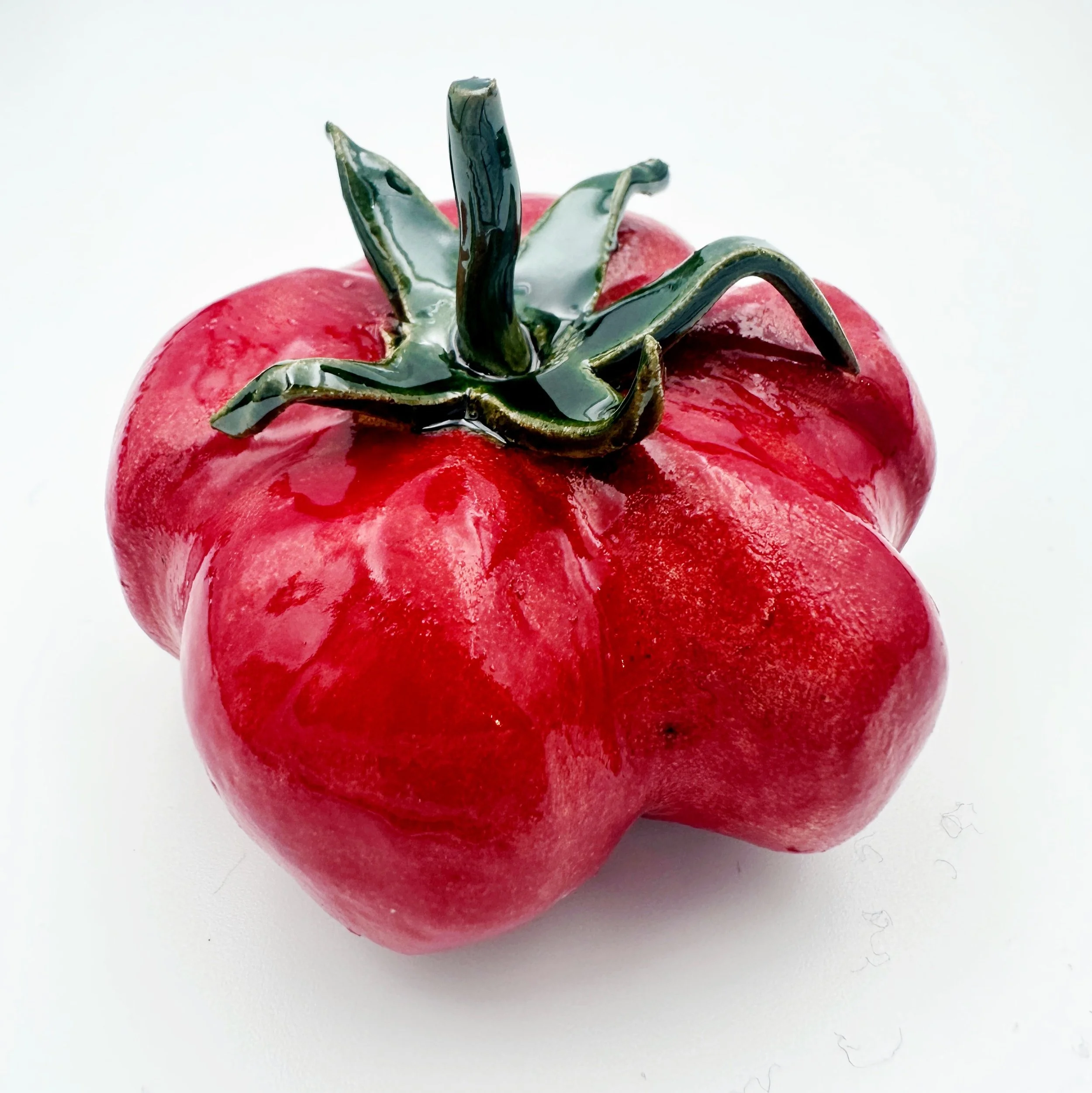 Large Handmade Ceramic Tomato - Red