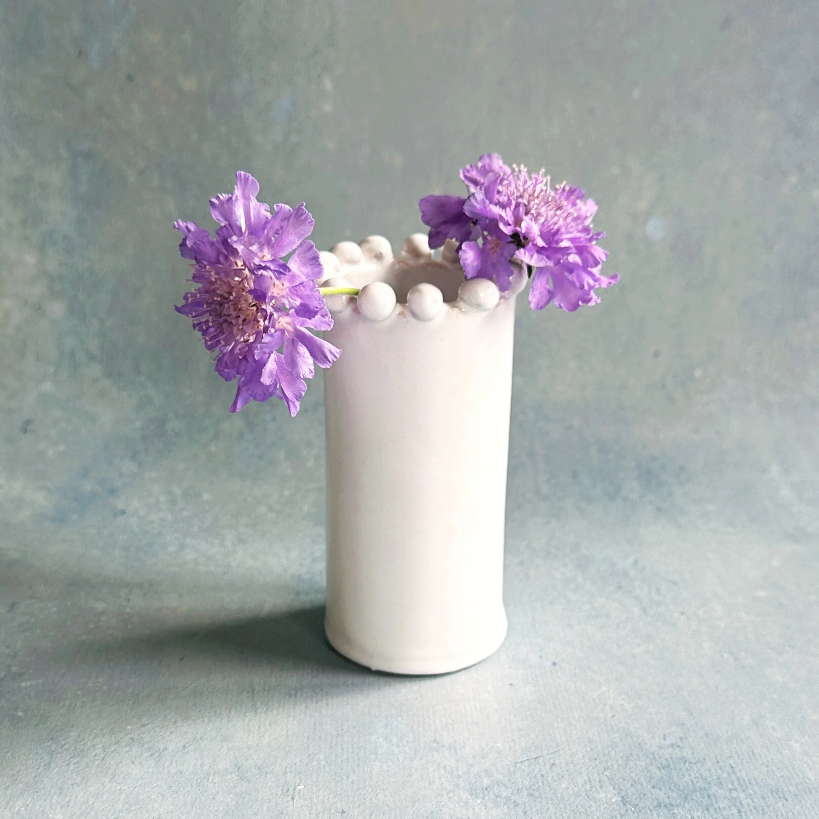 single stem white bud vase - simple posy