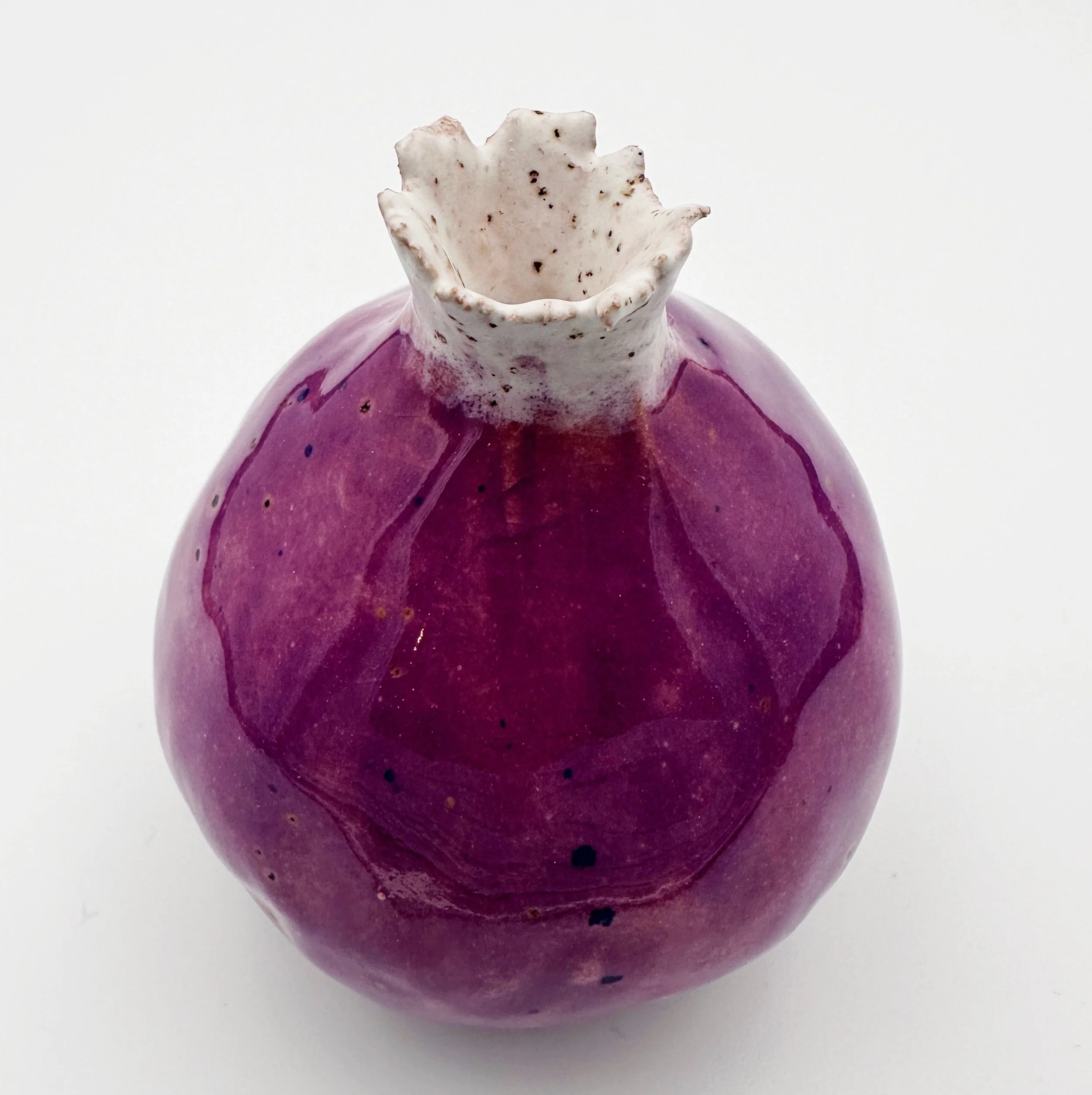 handmade ceramic pomegranate - purple - home decor accessories