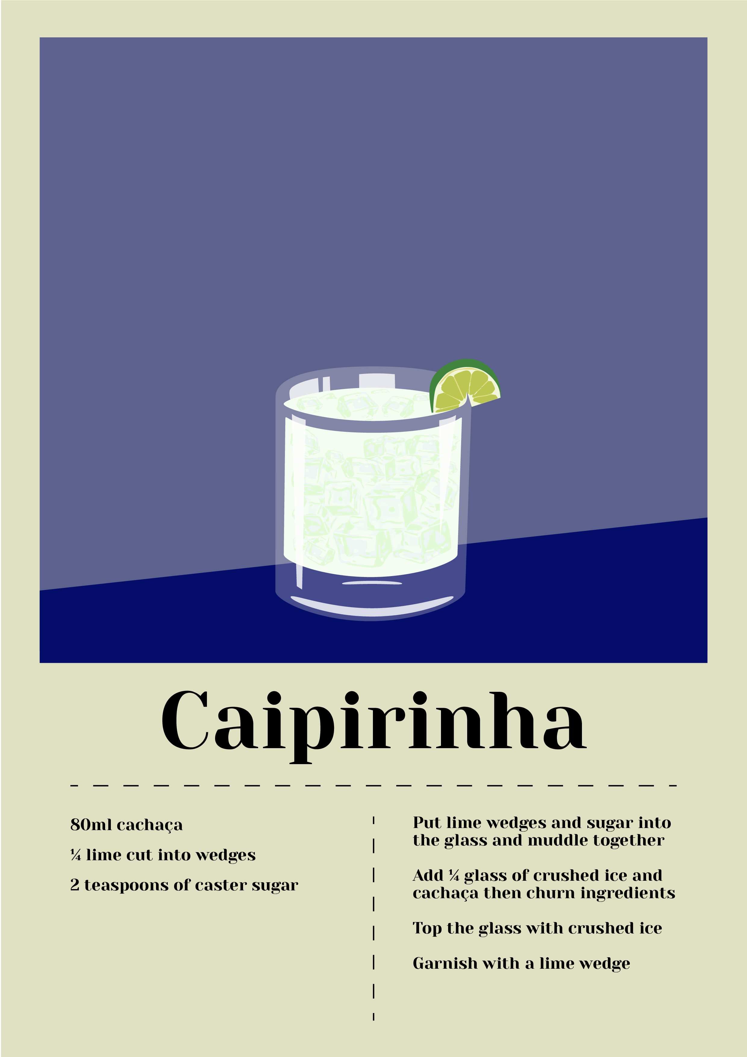 Caipirinha Art Deco Print & Poster