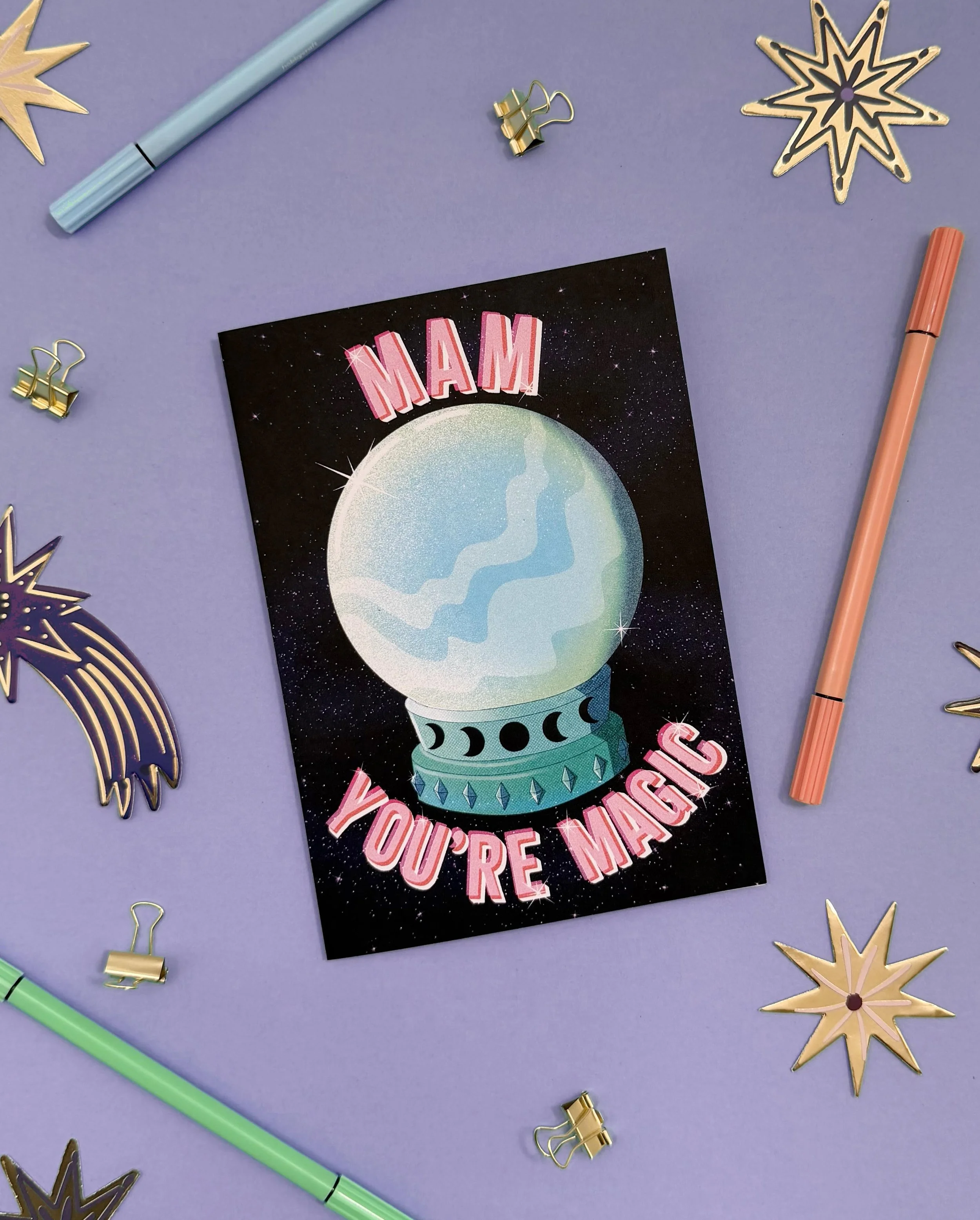 Mam you're magic Greetings Card