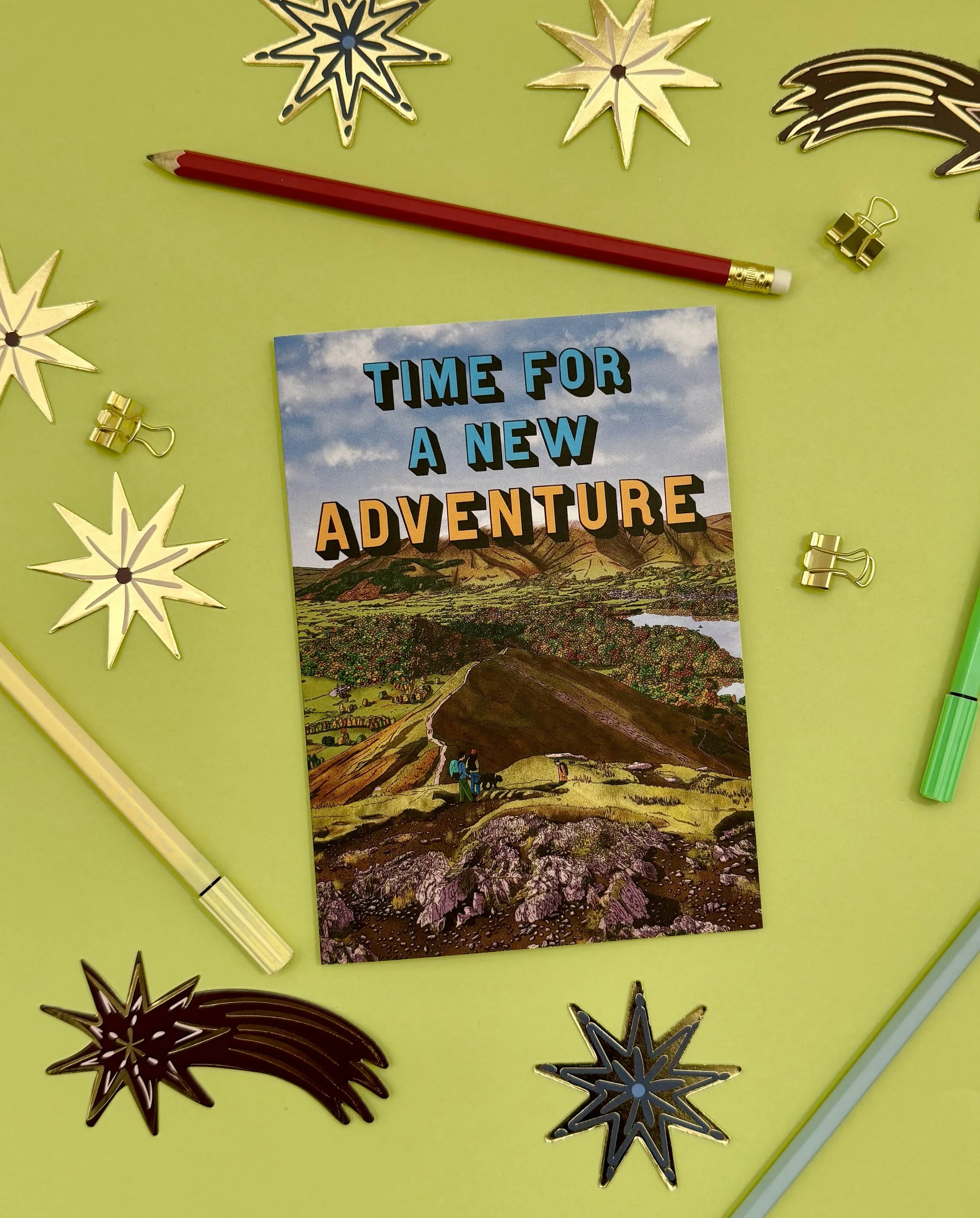 Time for a new adventure Greetings Card
