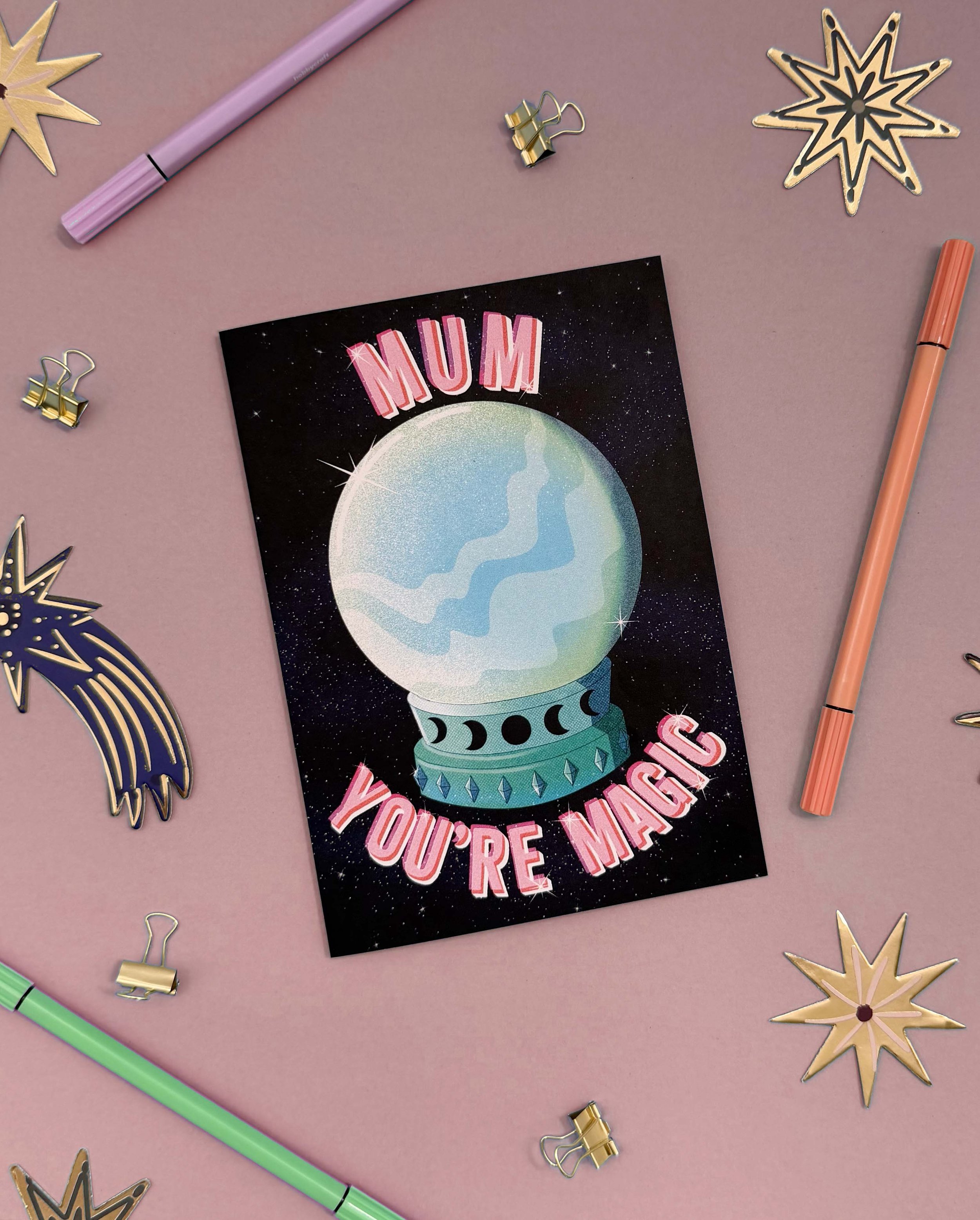 Mum you're magic Greetings card