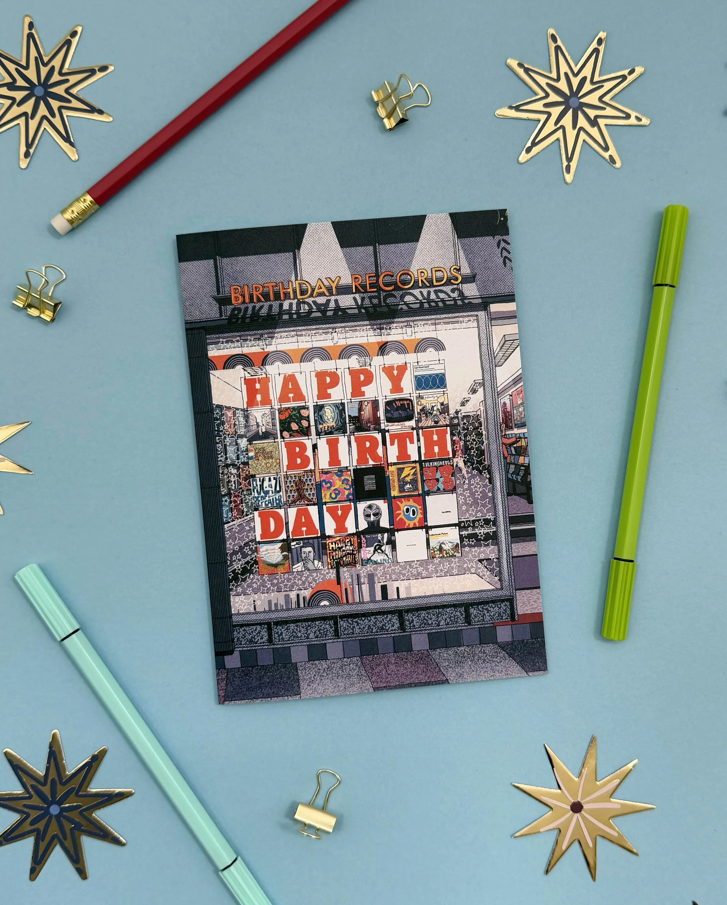 Happy birthday - record store - Greetings Card