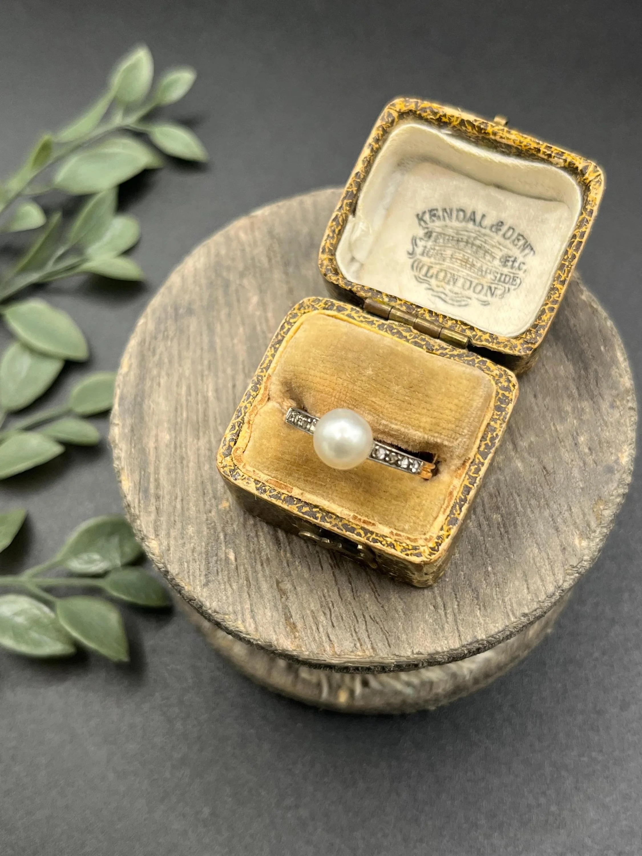 Antique 18ct Gold, Edwardian Pearl & Rose Diamond Ring, Circa 1910