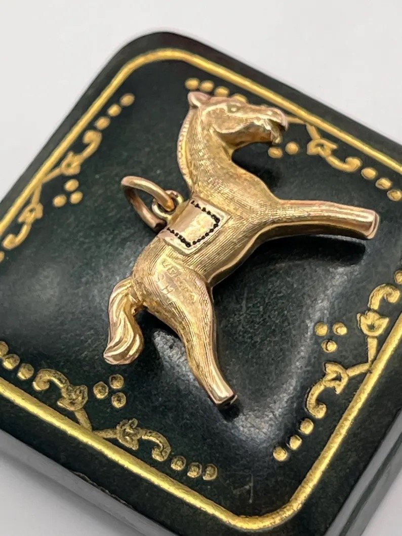 Vintage 9ct Gold, Horse Pendant, Charm Circa 1970s