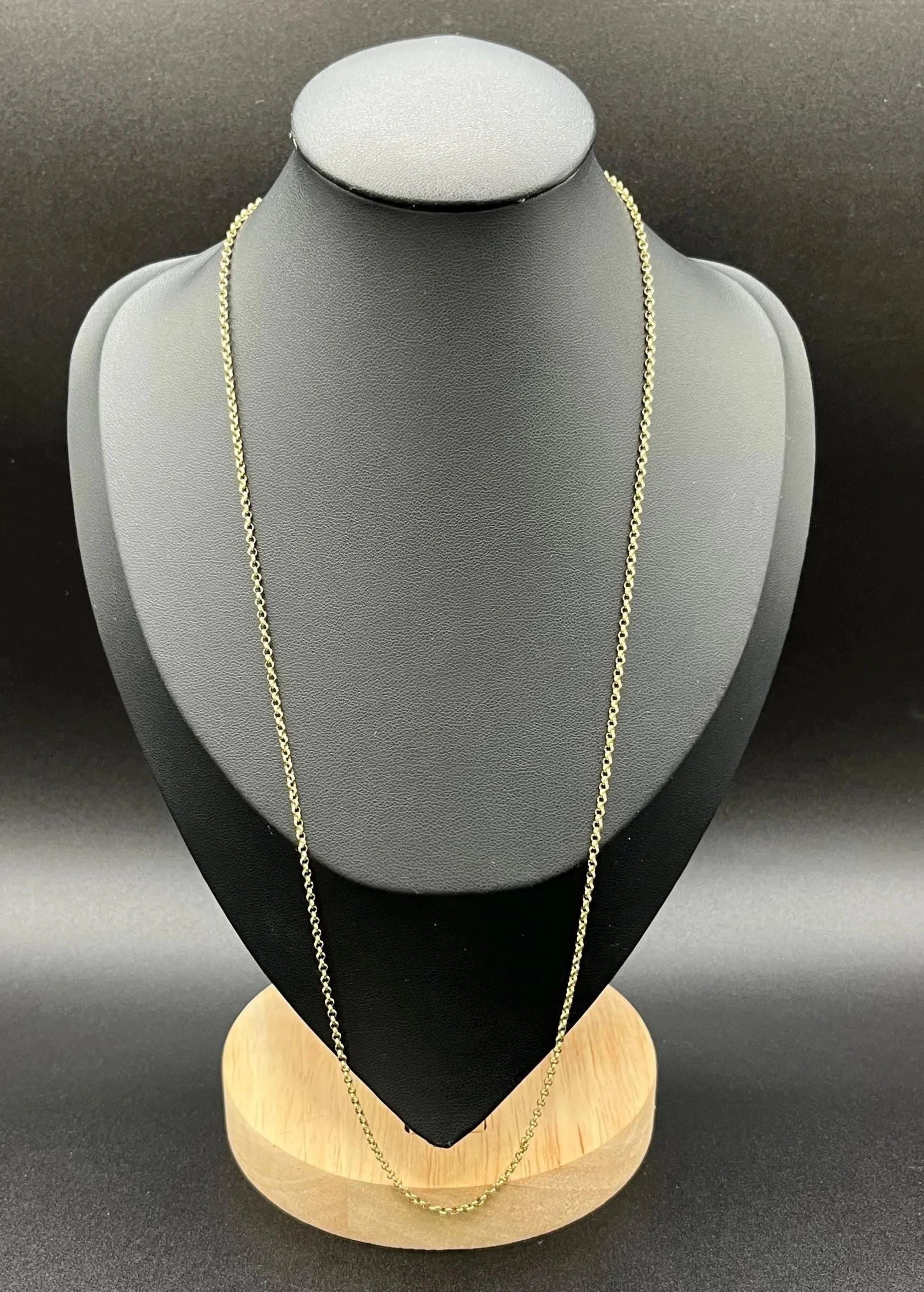 Vintage 9ct Gold Belcher Link Chain, 22 inches