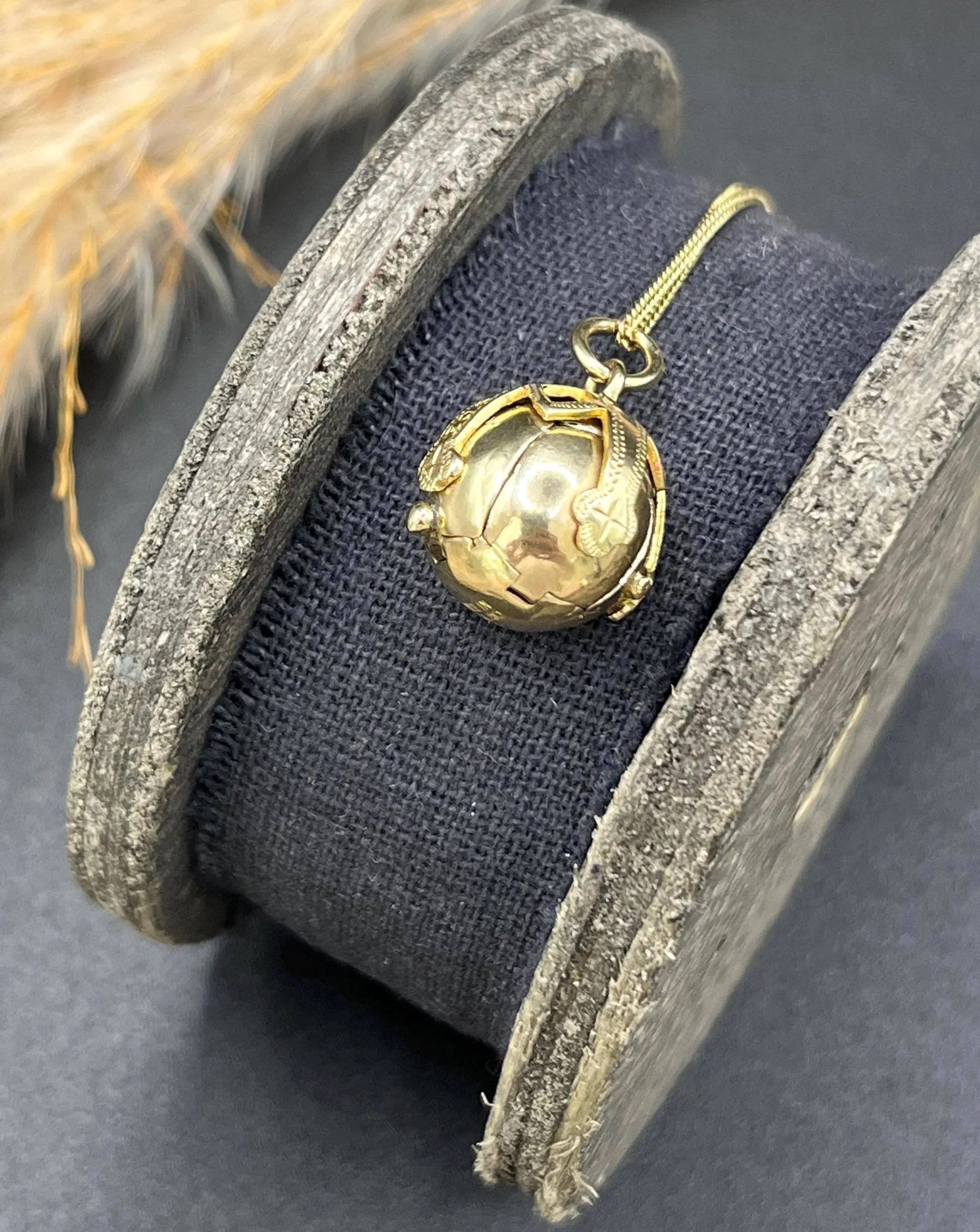 Vintage 9ct Gold on Silver Masonic Ball Fob Circa 1970s