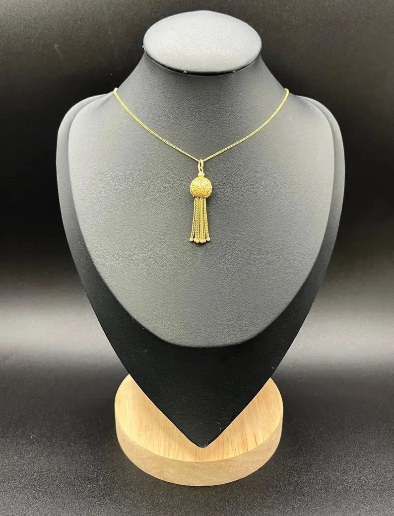 Antique 9ct Gold Victorian Tassel Pendant, Circa 1890