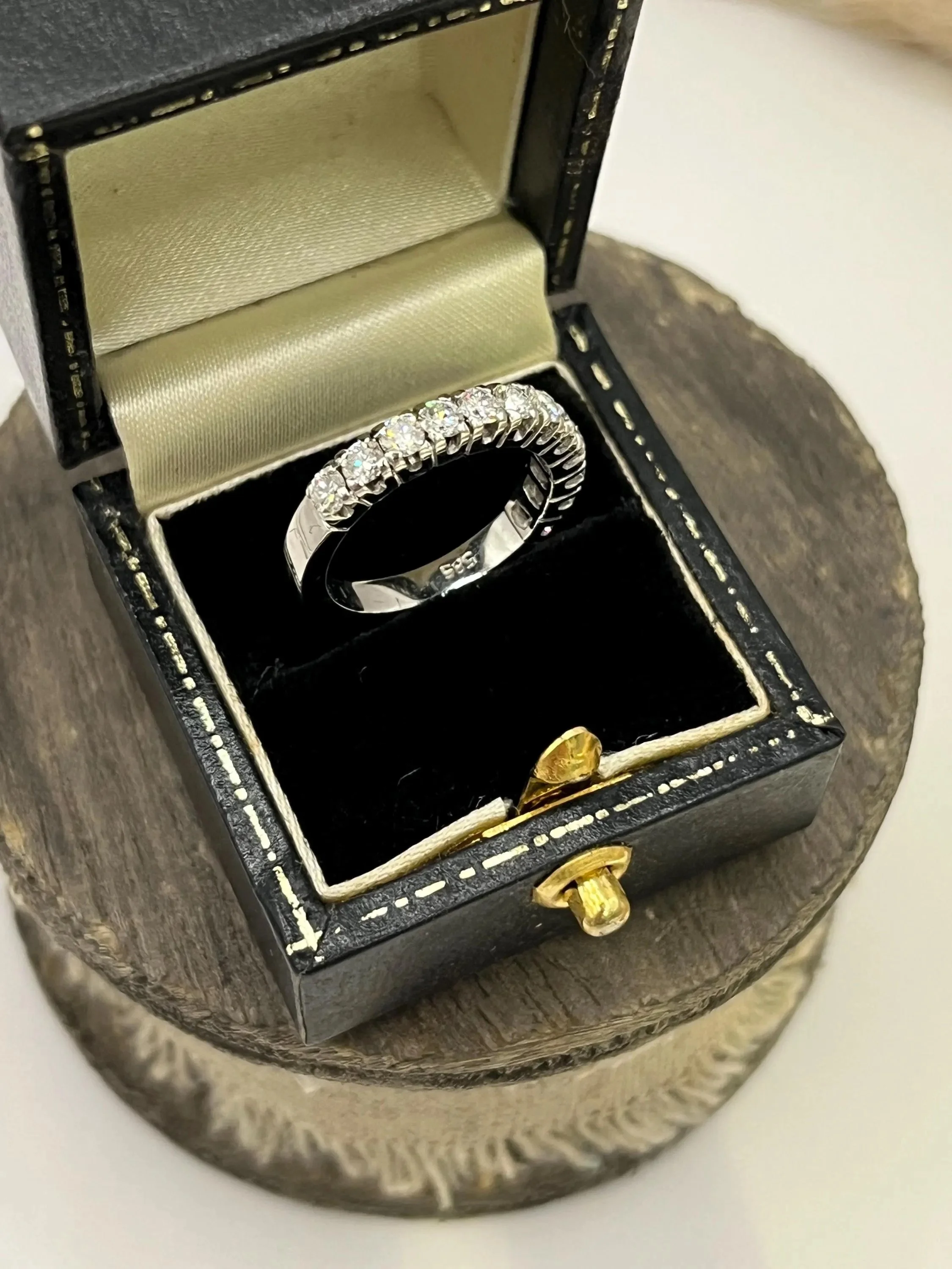 Vintage 14ct White Gold, 0.70 Carat Diamond Eternity Ring, Wedding Band