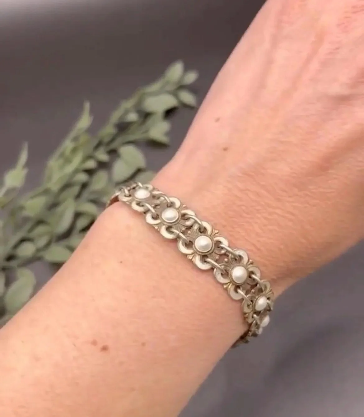 Vintage David Anderson Enamel Bracelet, 7 1/2 inches