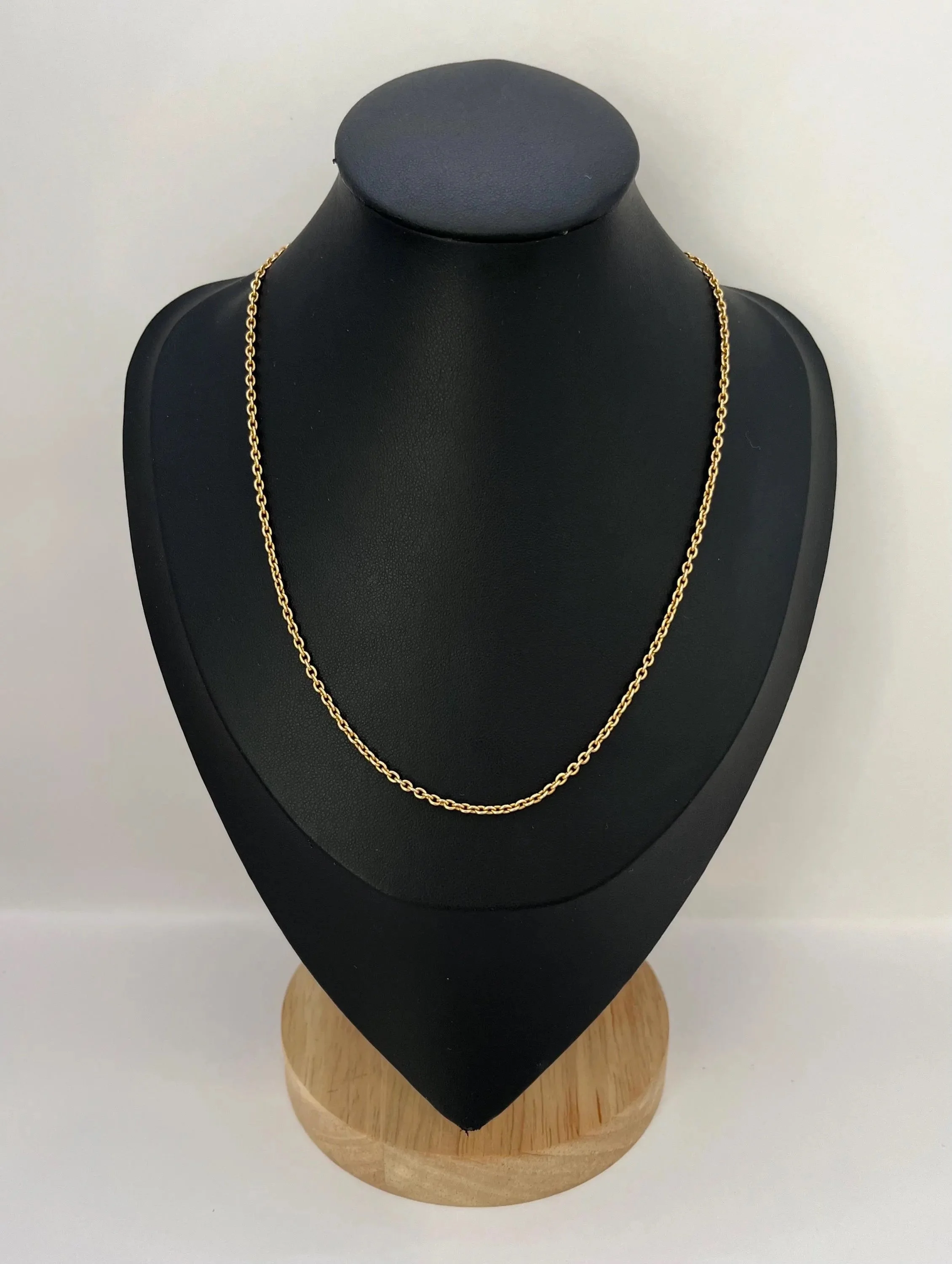 Antique 15ct Yellow Gold 16 Inch, Belcher Link Chain, Circa 1900