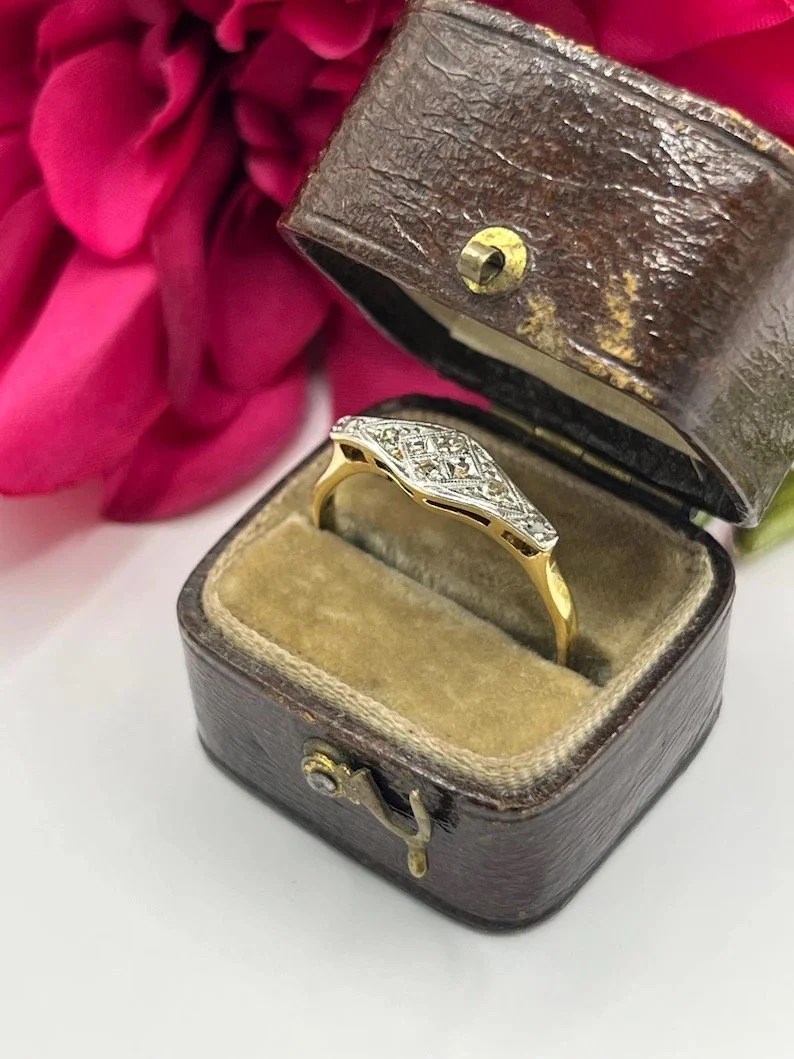 Antique 18ct Gold, Edwardian Diamond Ring, Circa 1910