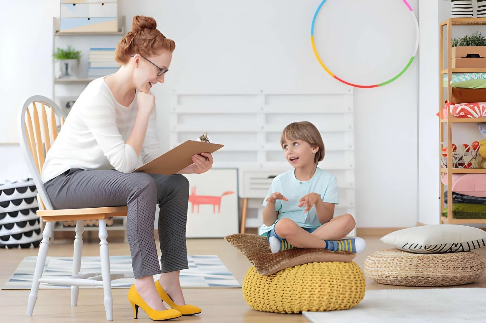 Child learning through ABA intervention