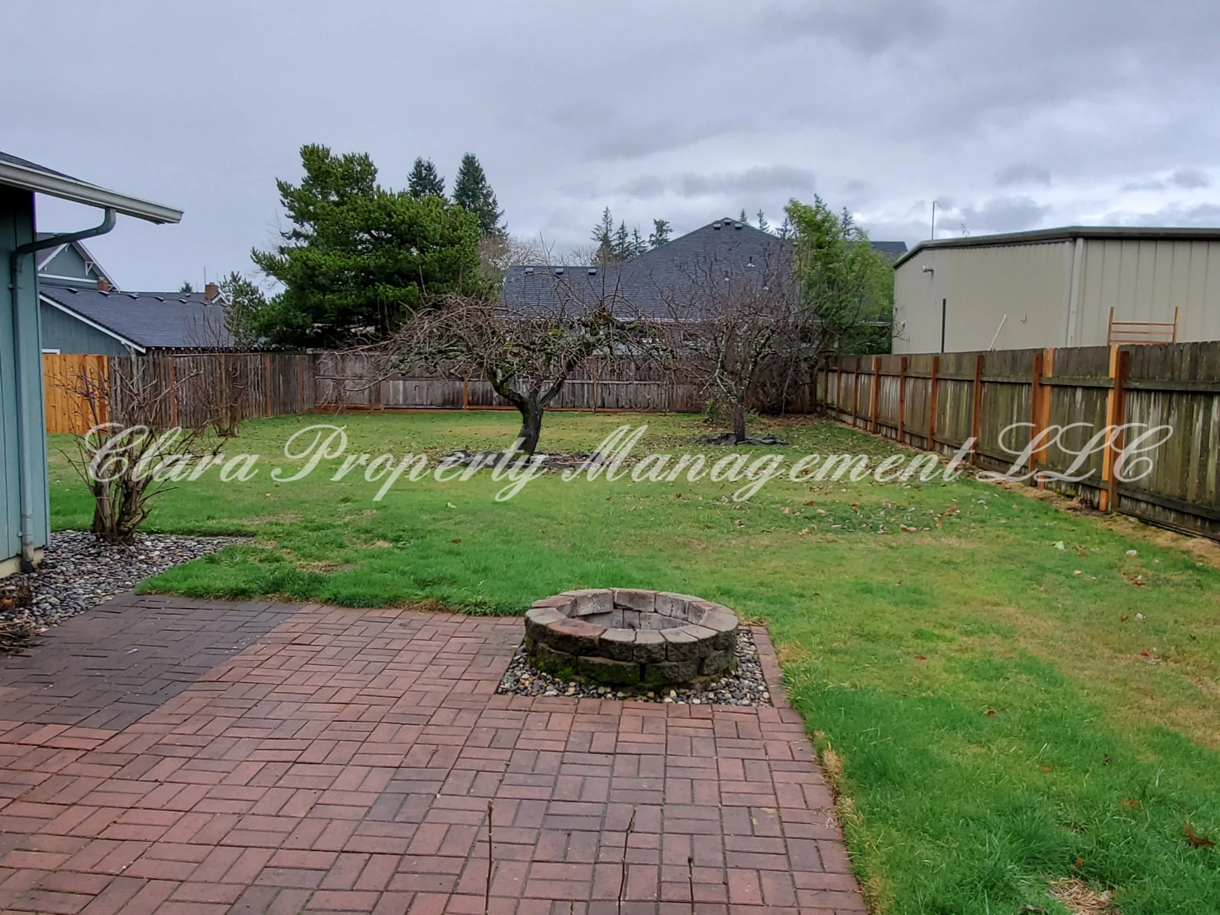 Spacious backyard