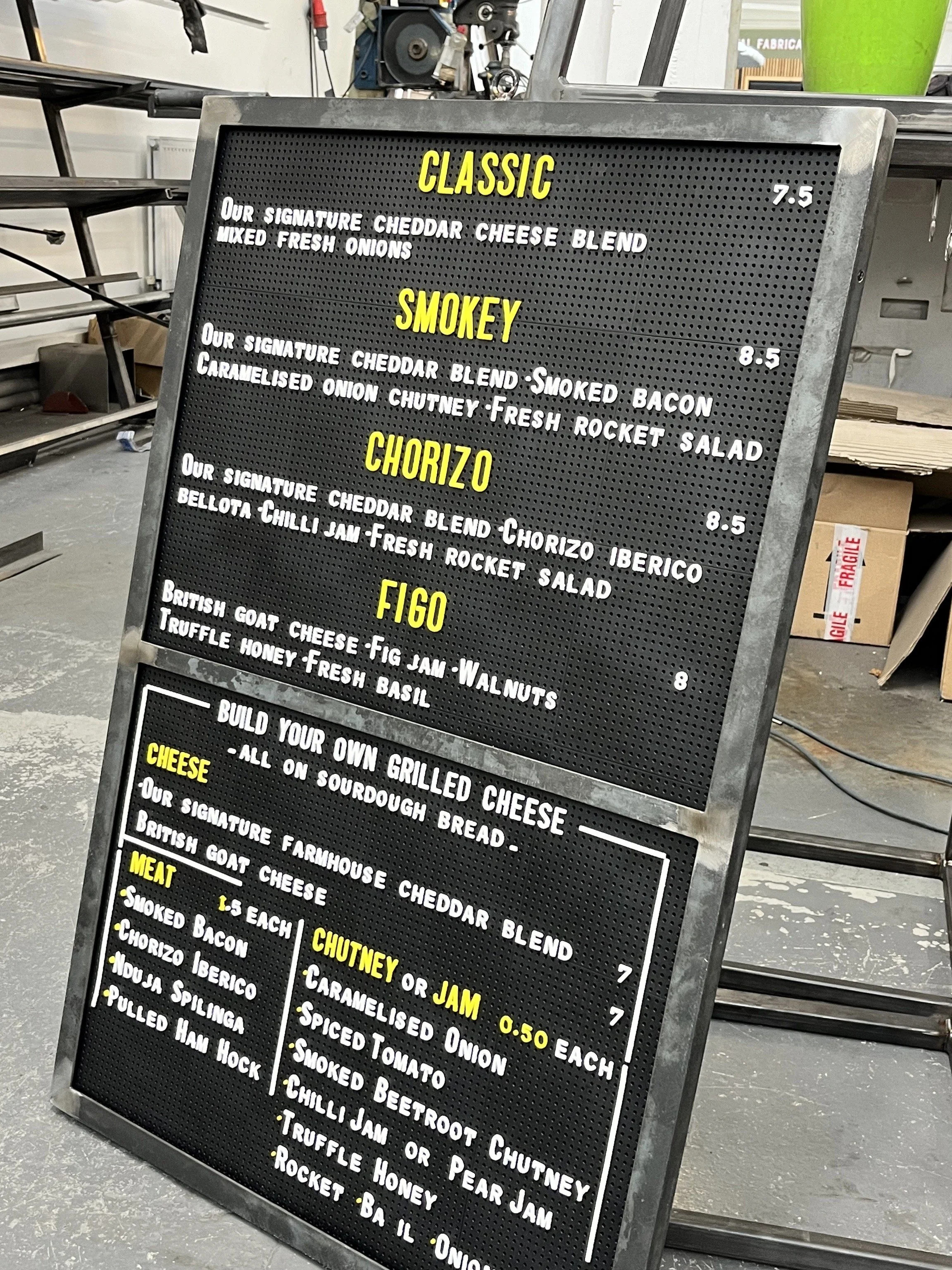 Metal Frame for menu