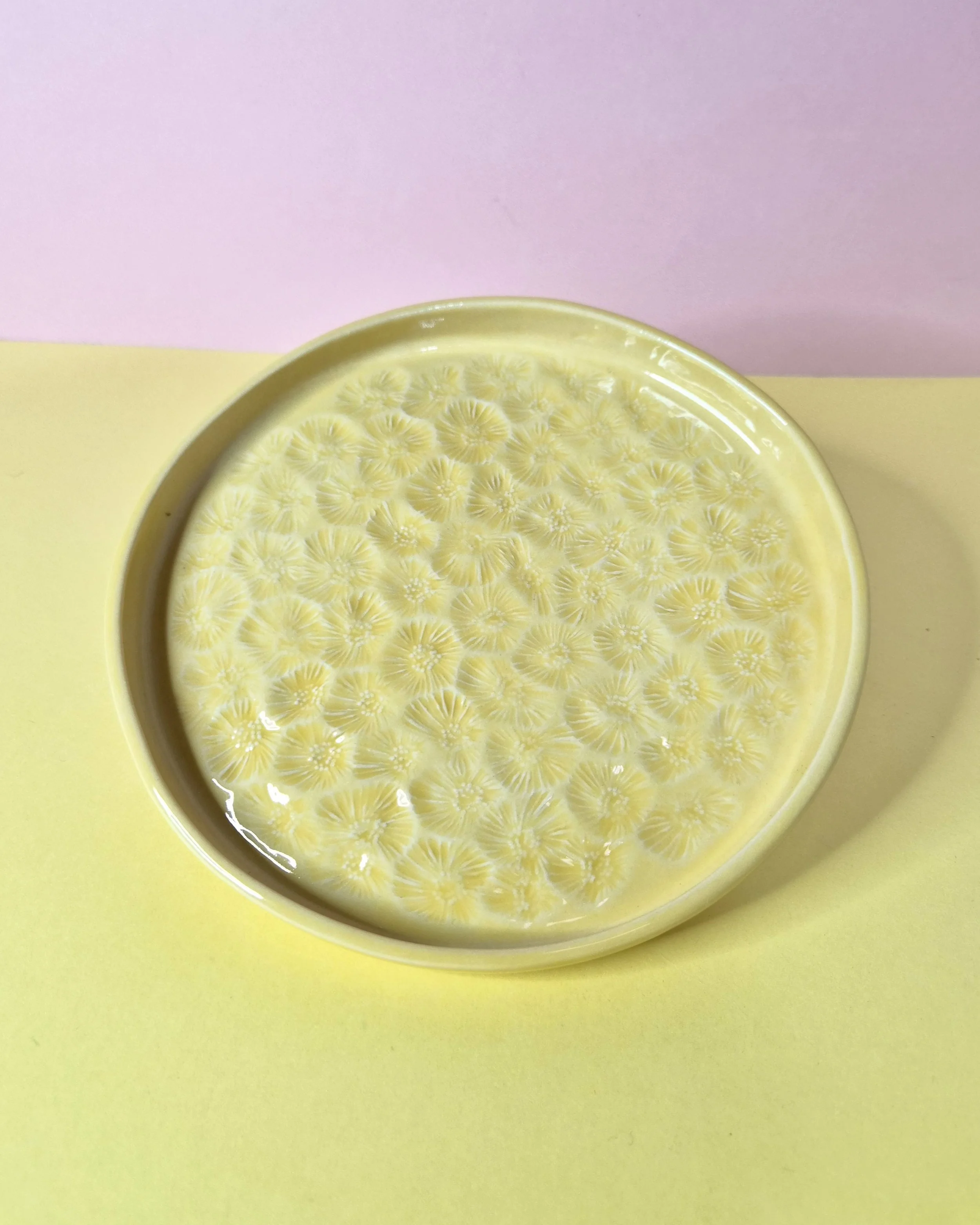 Textured Side Plate - Yellow