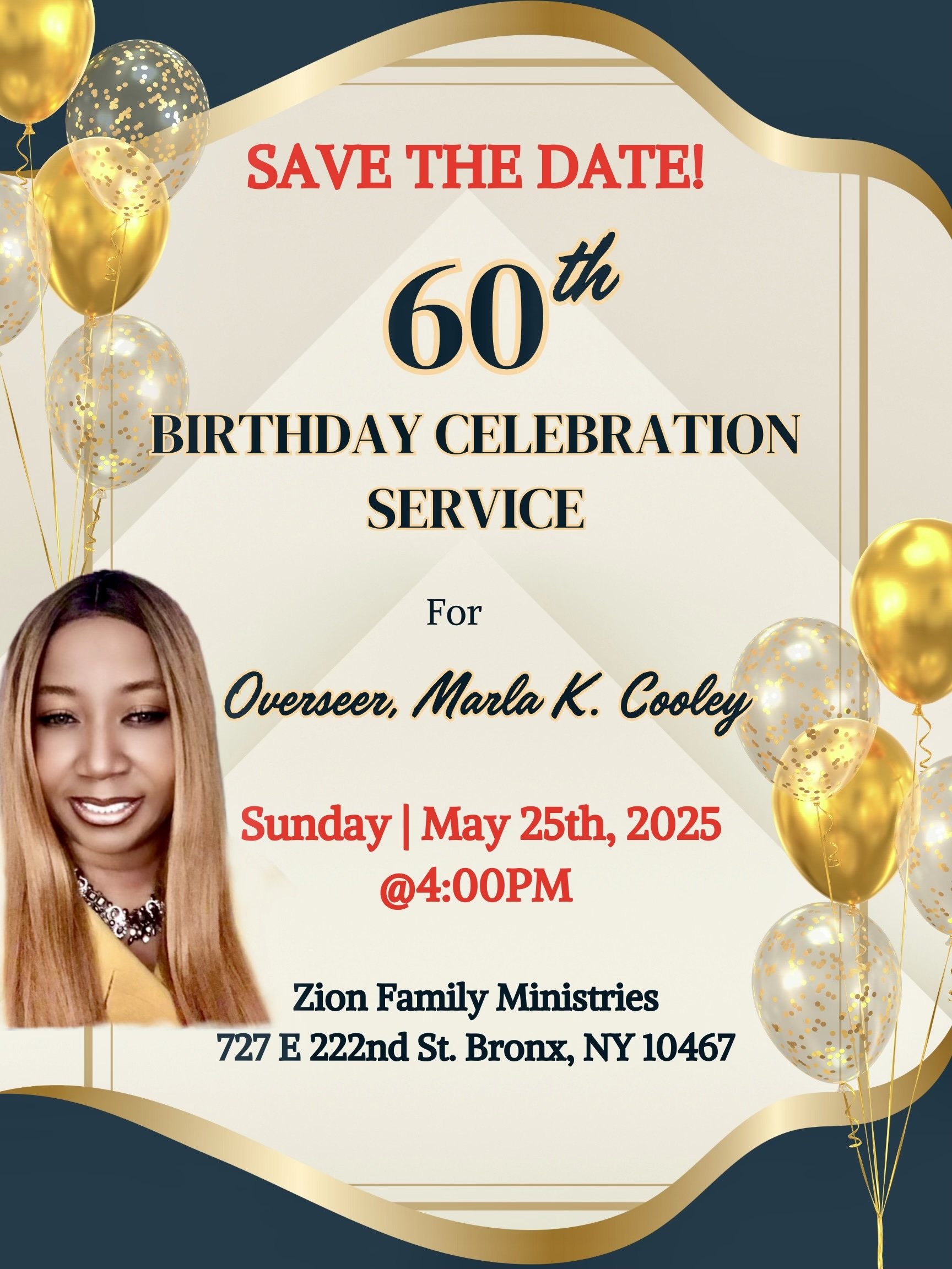 Overseer Marla Cooley’s 60th Birthday Celebration 