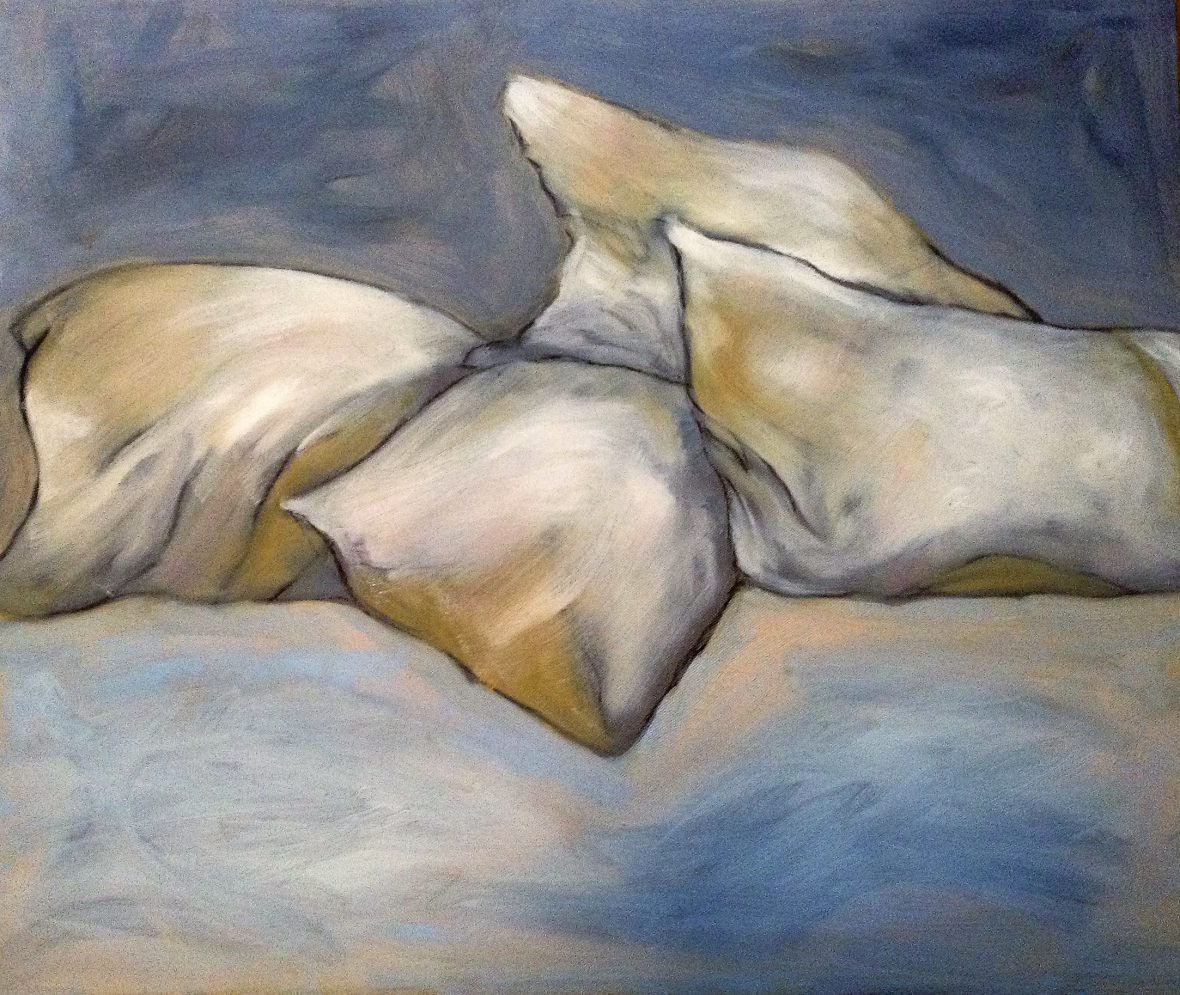   Pillow Talk -  oil on canvas, 24-inches x 22-inches SOLD  