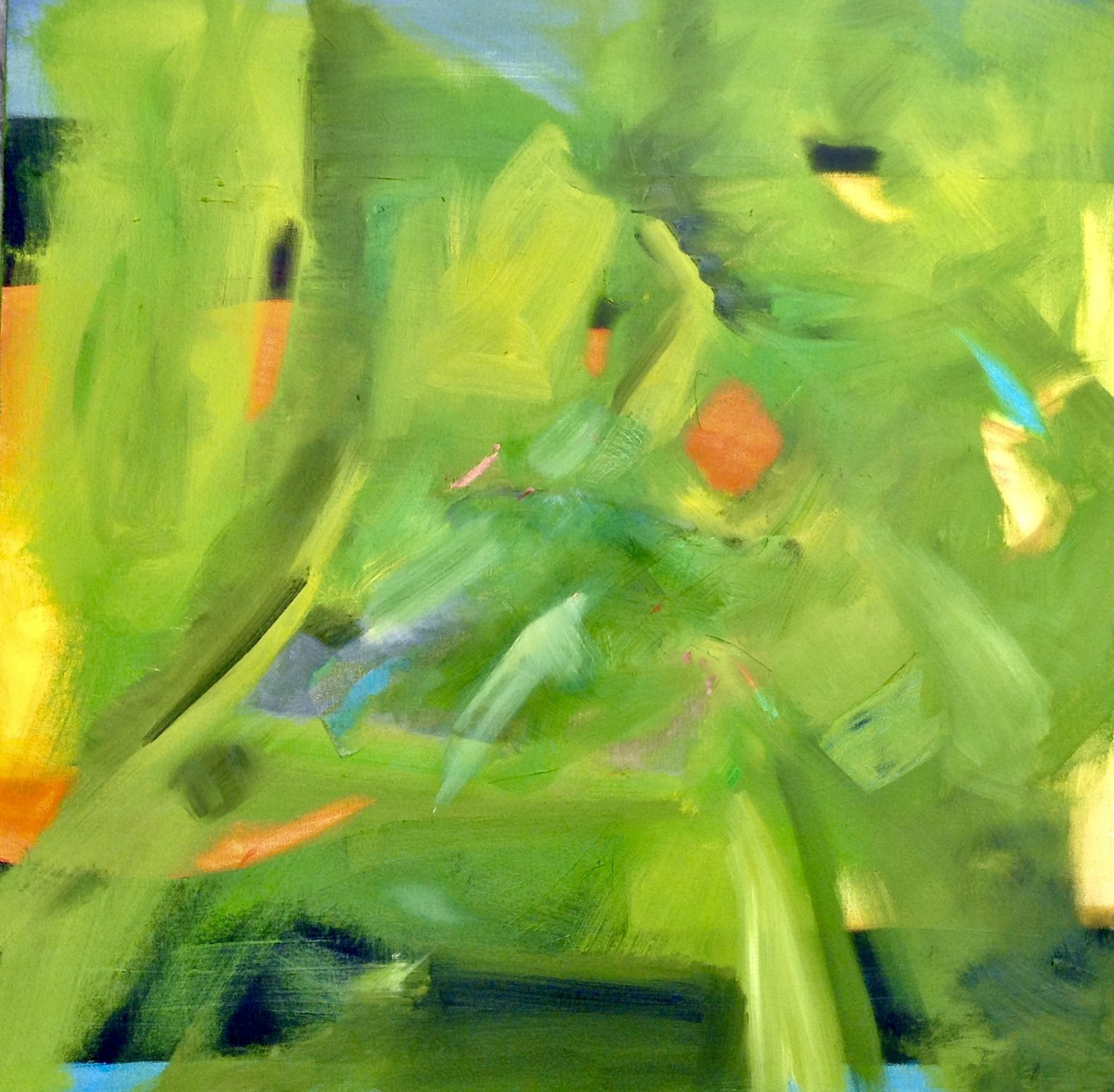    Green Oil  - oil on canvas, 2-foot square  