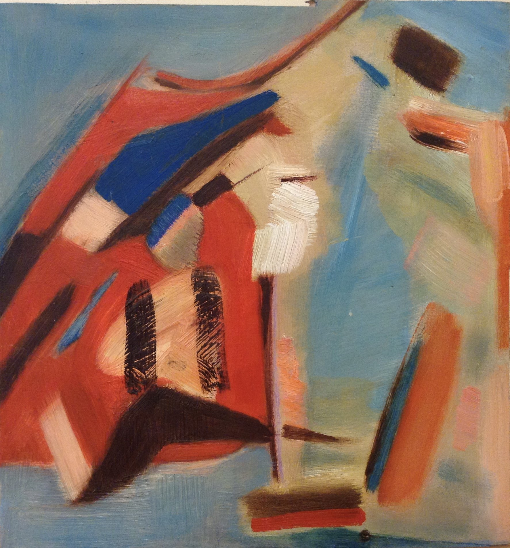   Abstract 4  - oil on board, 10” x 11” SOLD  