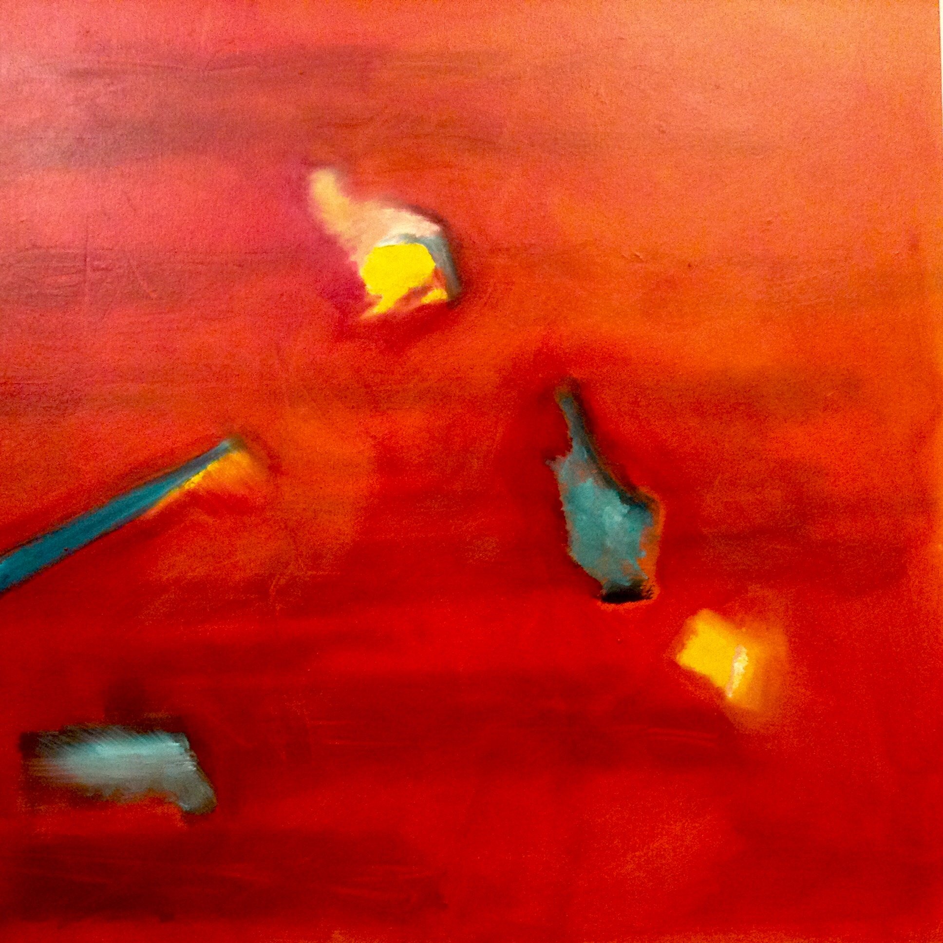   Sante Fe Red  - oil on canvas, 2-foot square  
