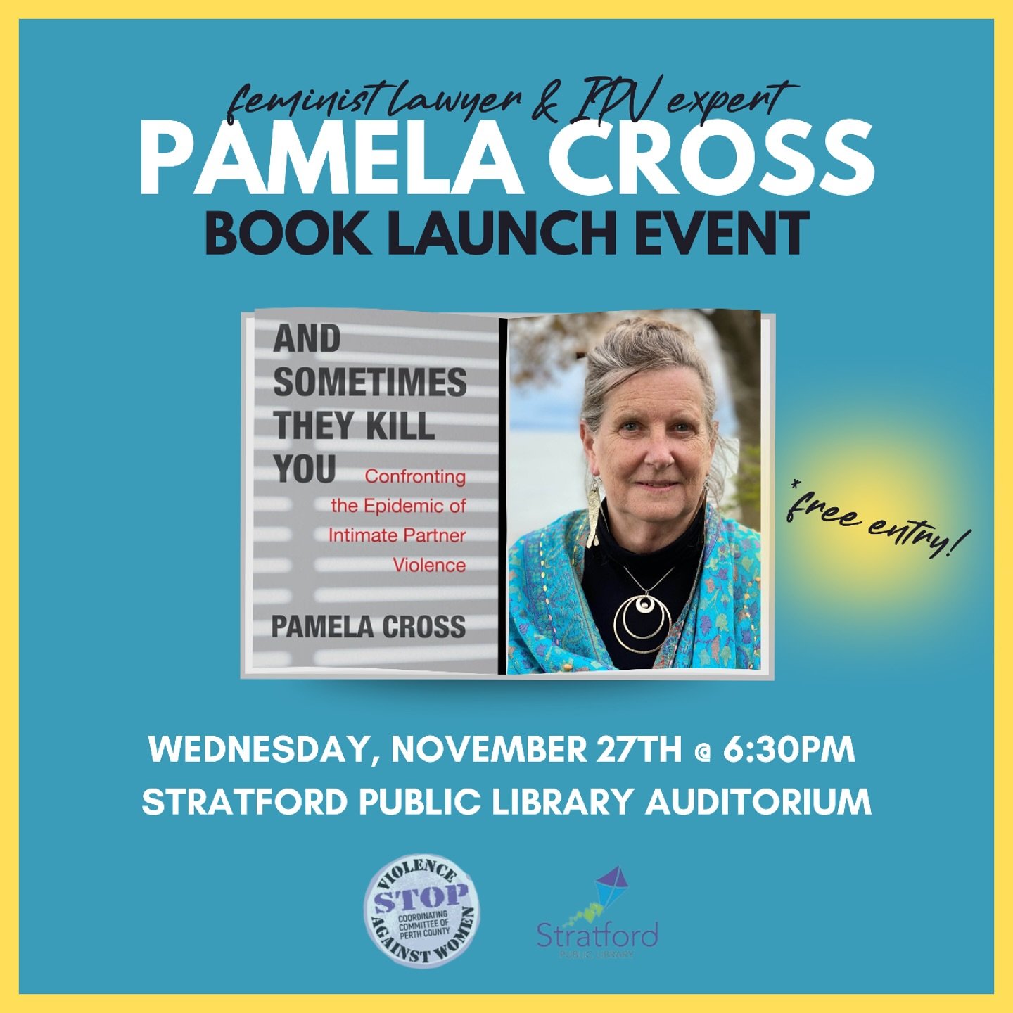 📚 Exciting news! Feminist lawyer &amp; intimate partner violence expert Pamela Cross is launching her new book

&rdquo;And Sometimes They Kill You&rdquo; is a powerful read that shares real stories &amp; insights on intimate partner violence in Cana