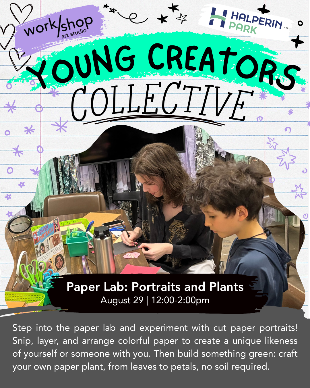 August 29 | Young Creators Collective @ Halperin Park | 12:00-2:00pm