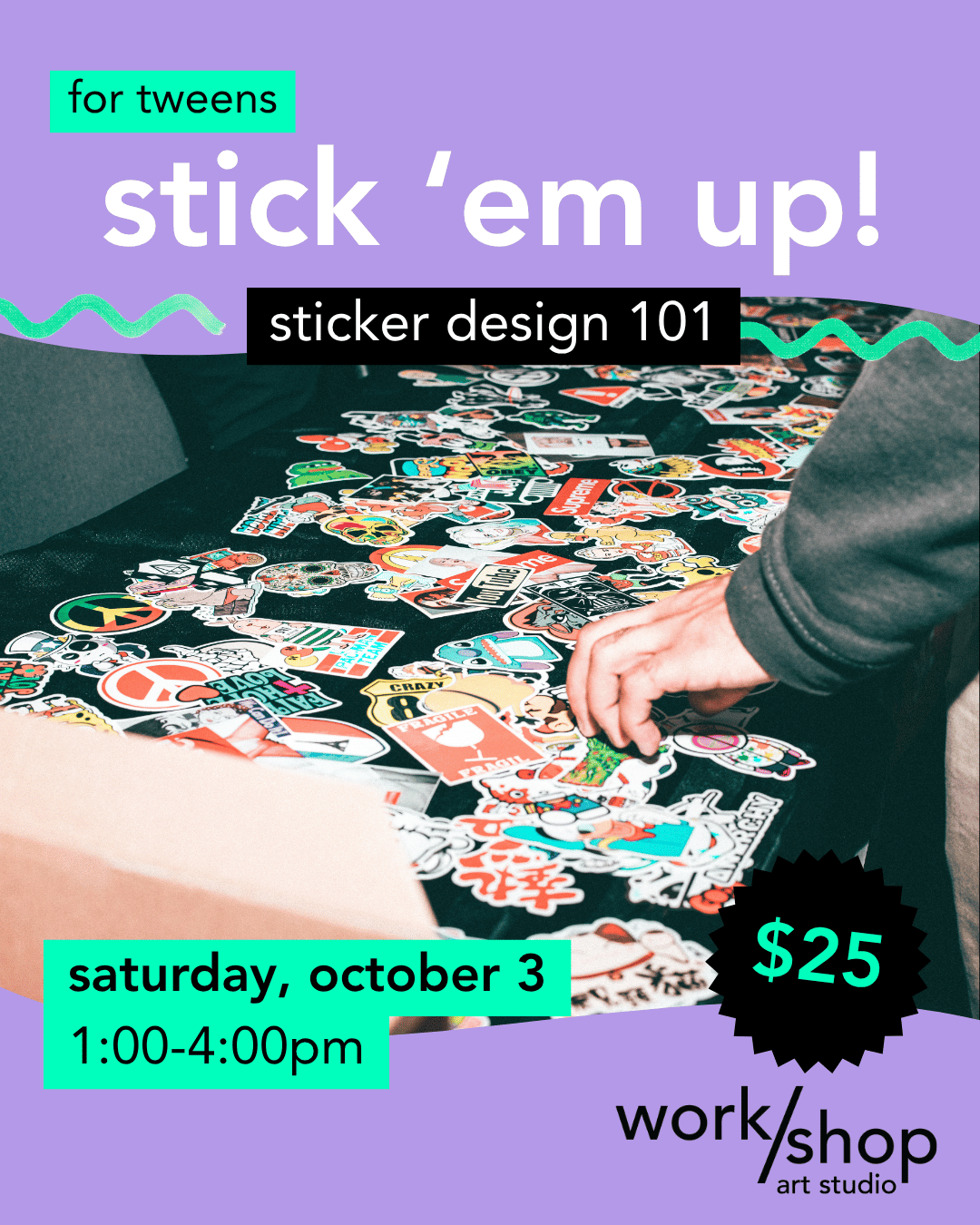 October 3 | Stick 'Em Up: Sticker Design 101 | 1:00-4:00pm