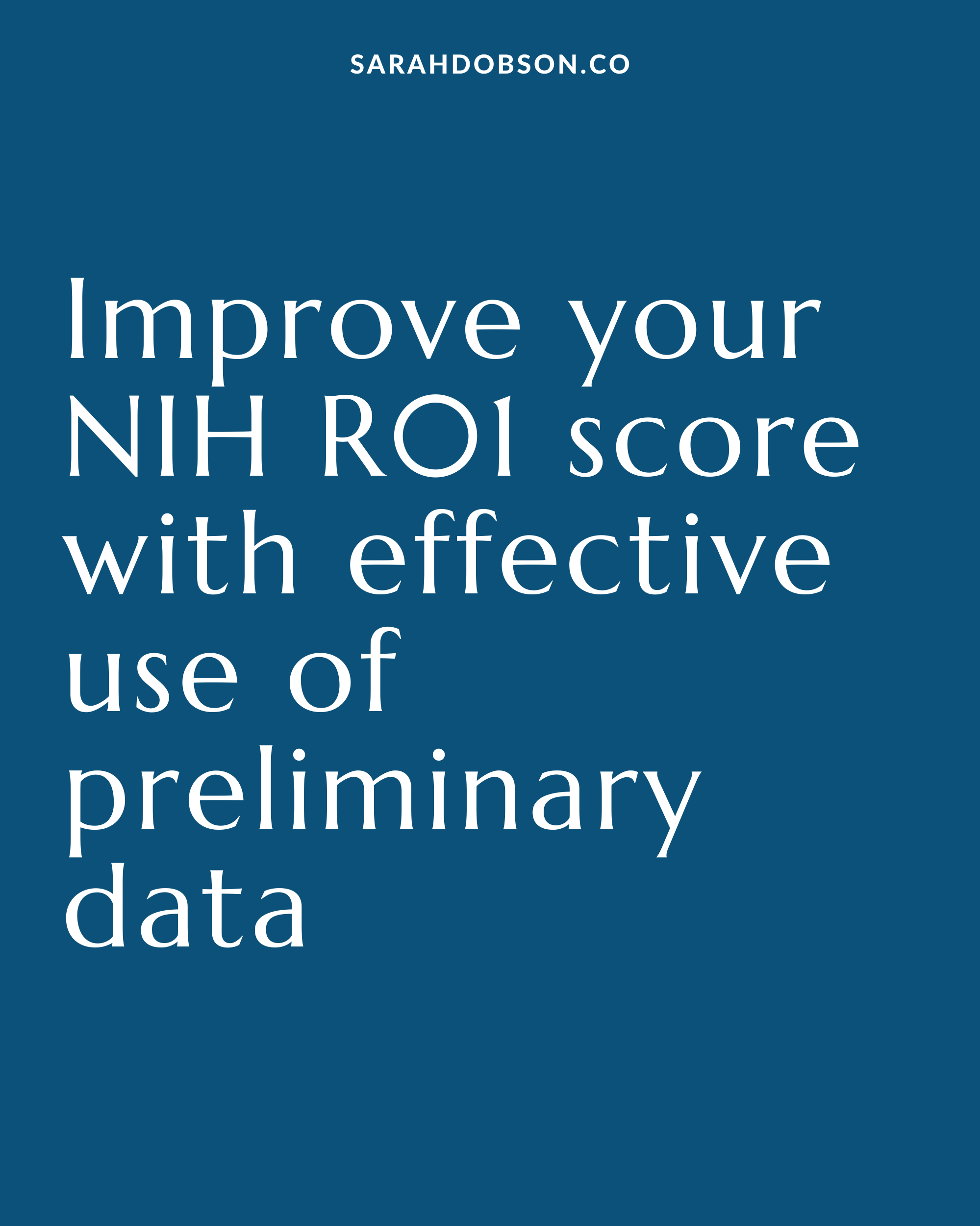 Nih R01 Success Rates Blog — Sarah Dobson & Co.