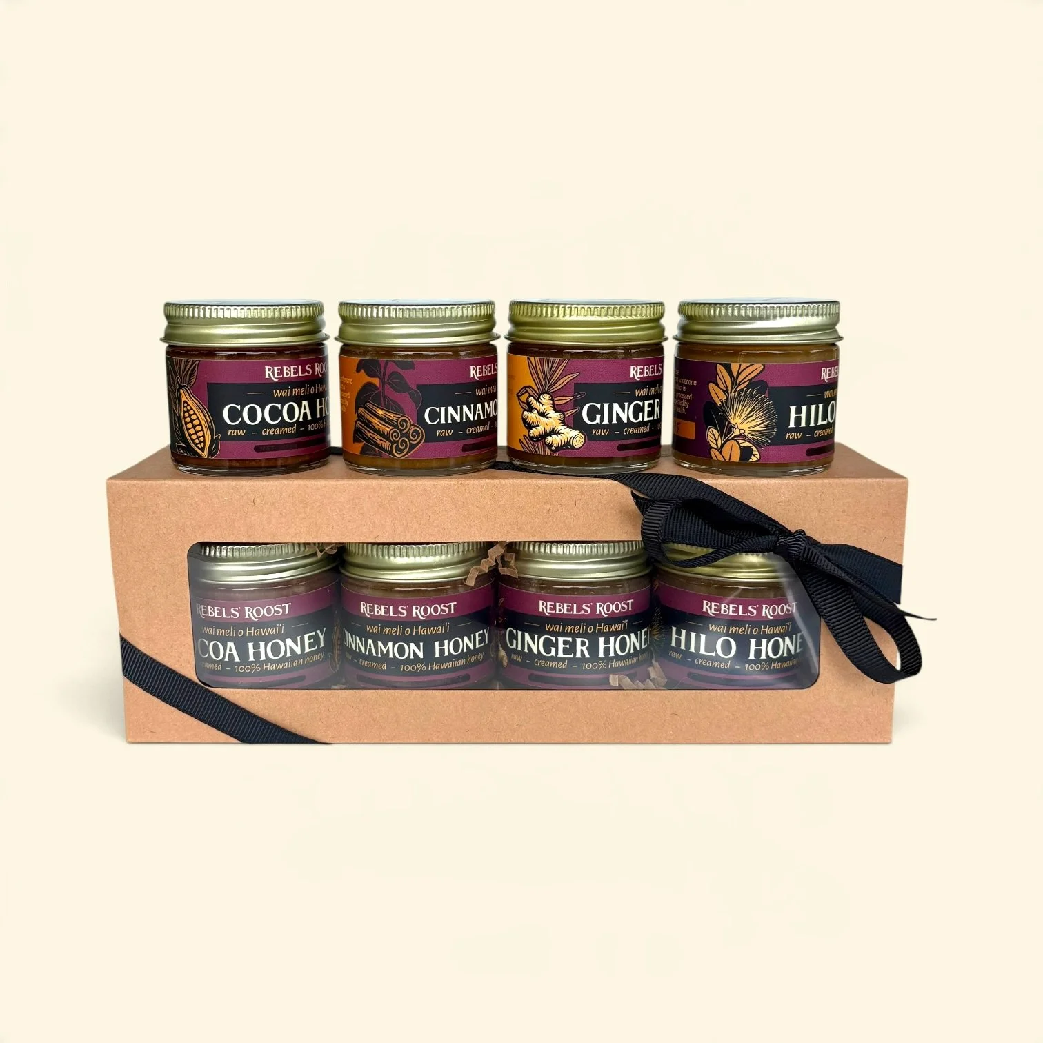 Flavored Hawaiian Honey Sampler | 4 Jars, 1.5 oz Each