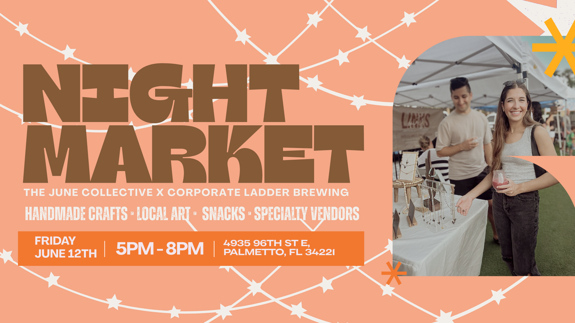 Night Market Palmetto FL | June 12th | Corporate Ladder Brewing x The June Collective