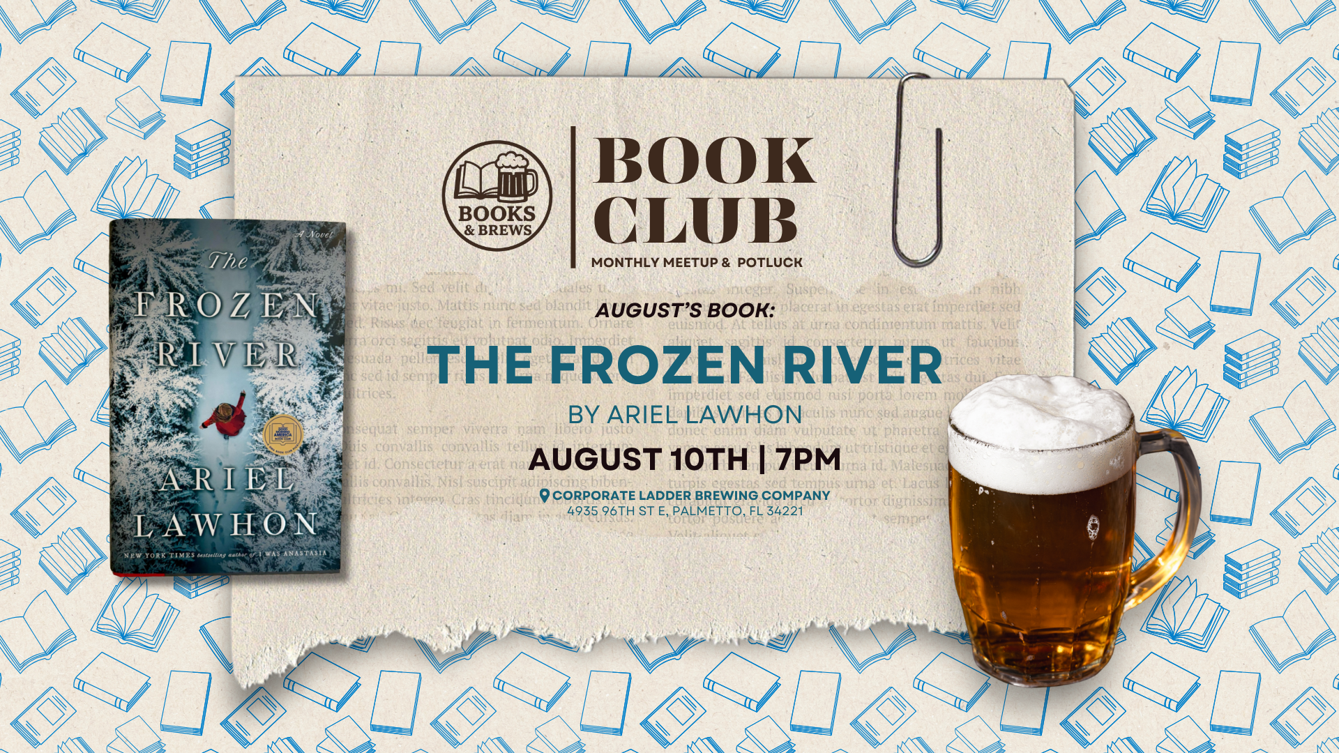 Books and Brews Book Club in Palmetto, FL | August Meetup and Potluck