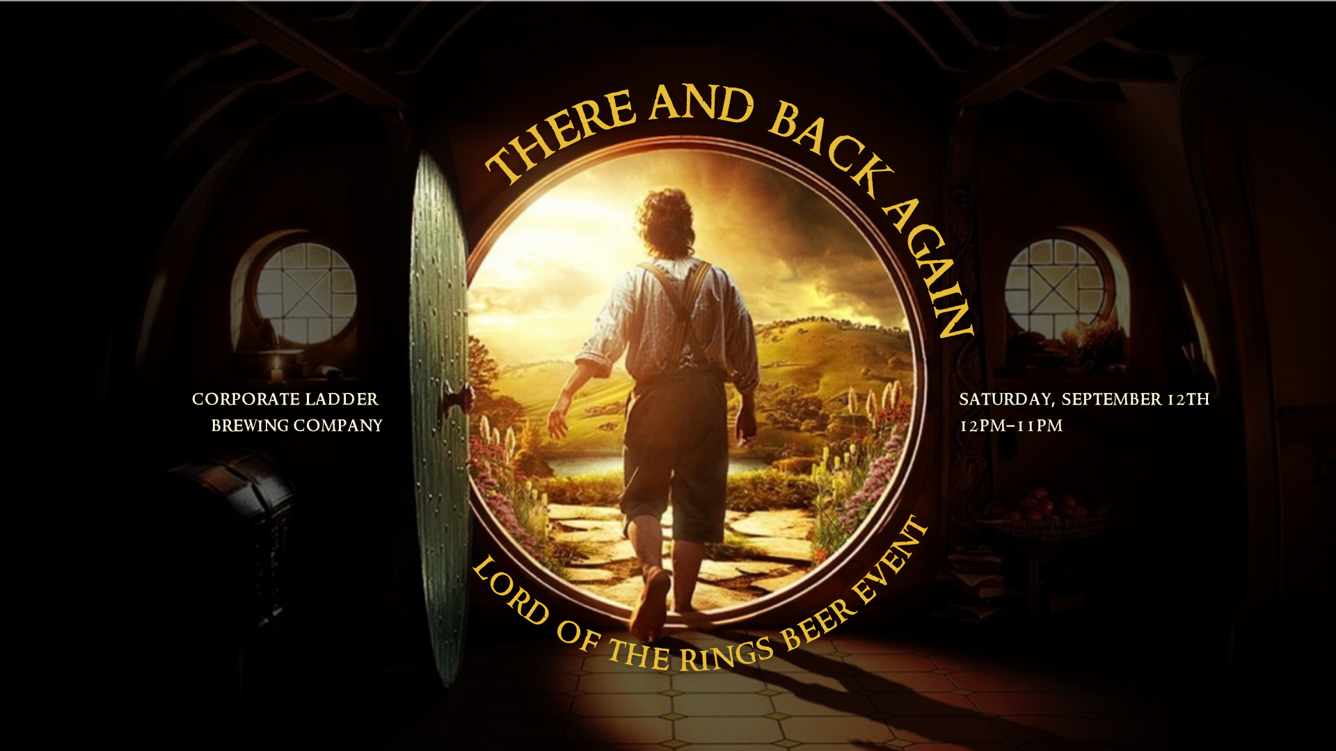 There and Back Again - A Lord of the Rings-inspired beer event at Corporate Ladder Brewing Company featuring themed beer releases in Palmetto, Florida.