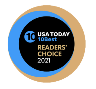 USA Today 10Best Readers’ Choice 2021 award badge.