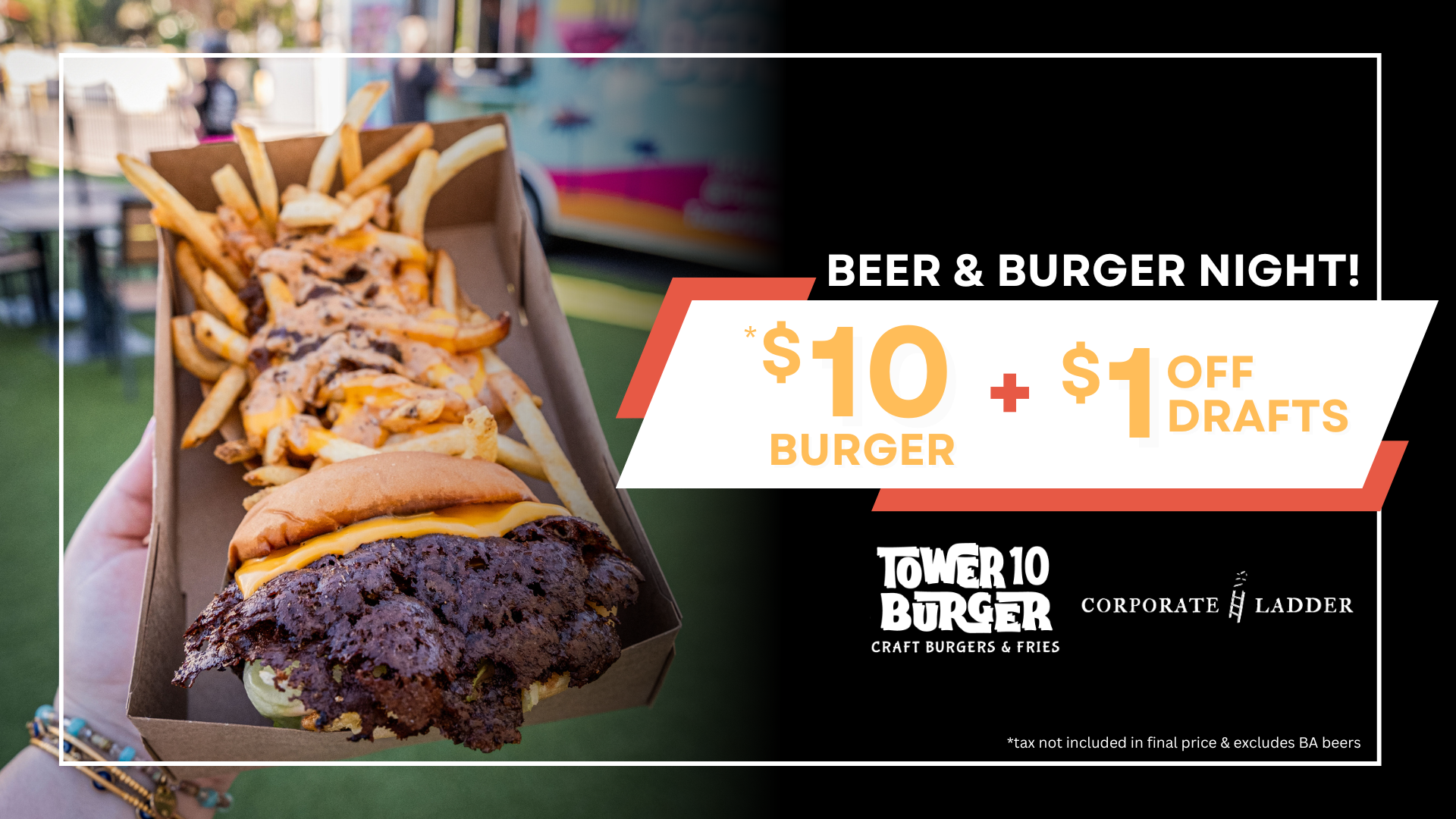 beer and burger night thursdays corporate ladder