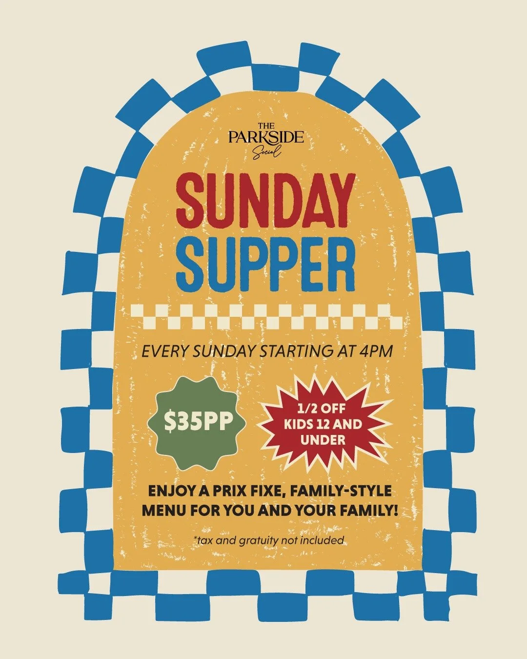 Cold weather calls for comfort food. ❄️🍝

Join us tomorrow for our Sunday Supper. A 3-course, family-style meal made to warm you up.

We're serving up lasagna, meatballs, caesar salad, &amp; tiramisu all for $35pp (&frac12; off kids 12 &amp; under).