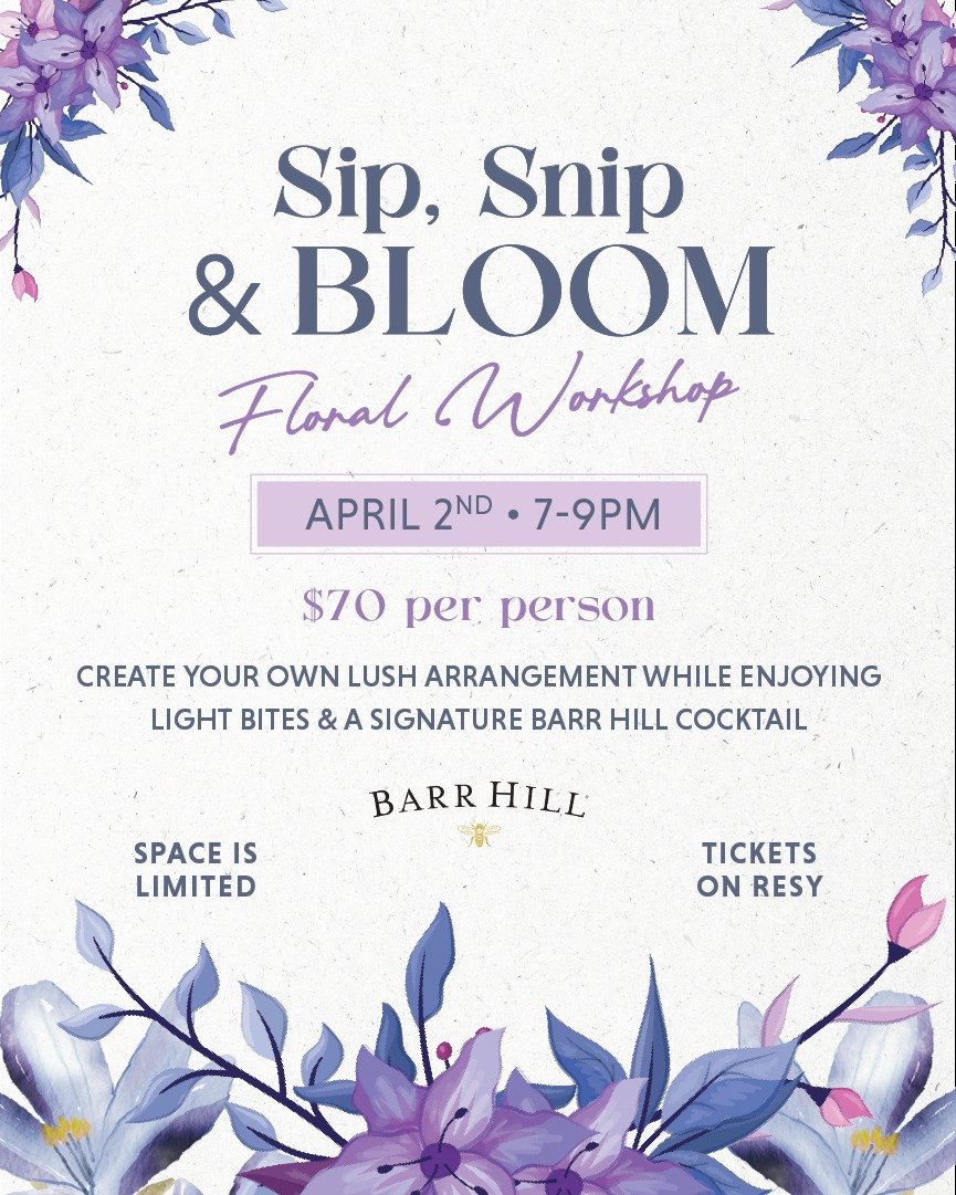 Join us for an evening of flowers, cocktails, and creativity 🌸✨

Join us at The Parkside Social on April 2nd from 7&ndash;9 PM for a hands-on floral workshop in collaboration with our friends at @cedar.blooms.

Create your own lush arrangement to ta