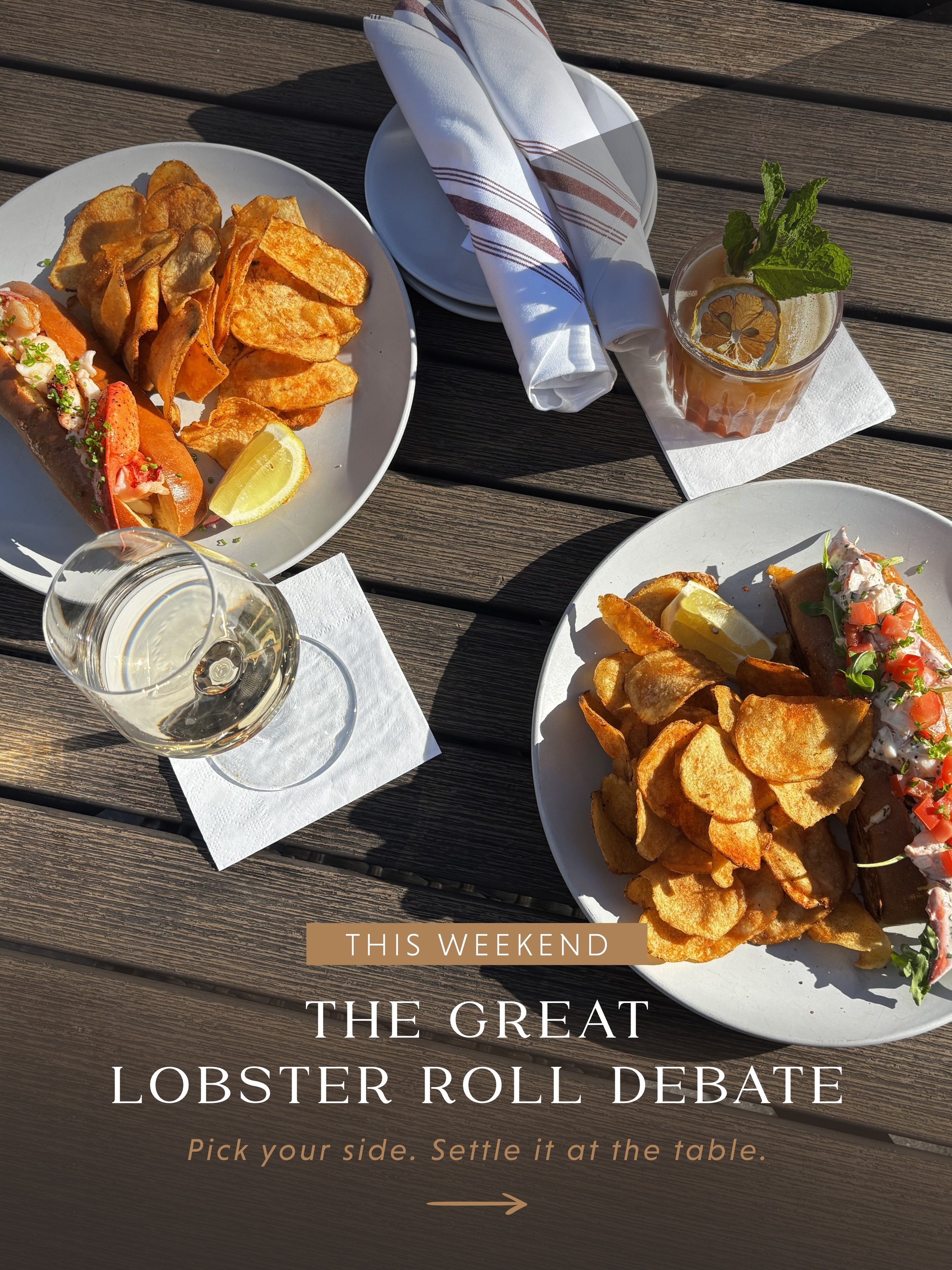 The great lobster roll debate has arrived at Parkside. 🦞

Connecticut Style &rarr; warm, buttery, toasted.

New England Style &rarr; chilled, creamy, classic.

Available this weekend only.

The correct answer?
Probably both.

👇 CT or NE?

#LobsterR