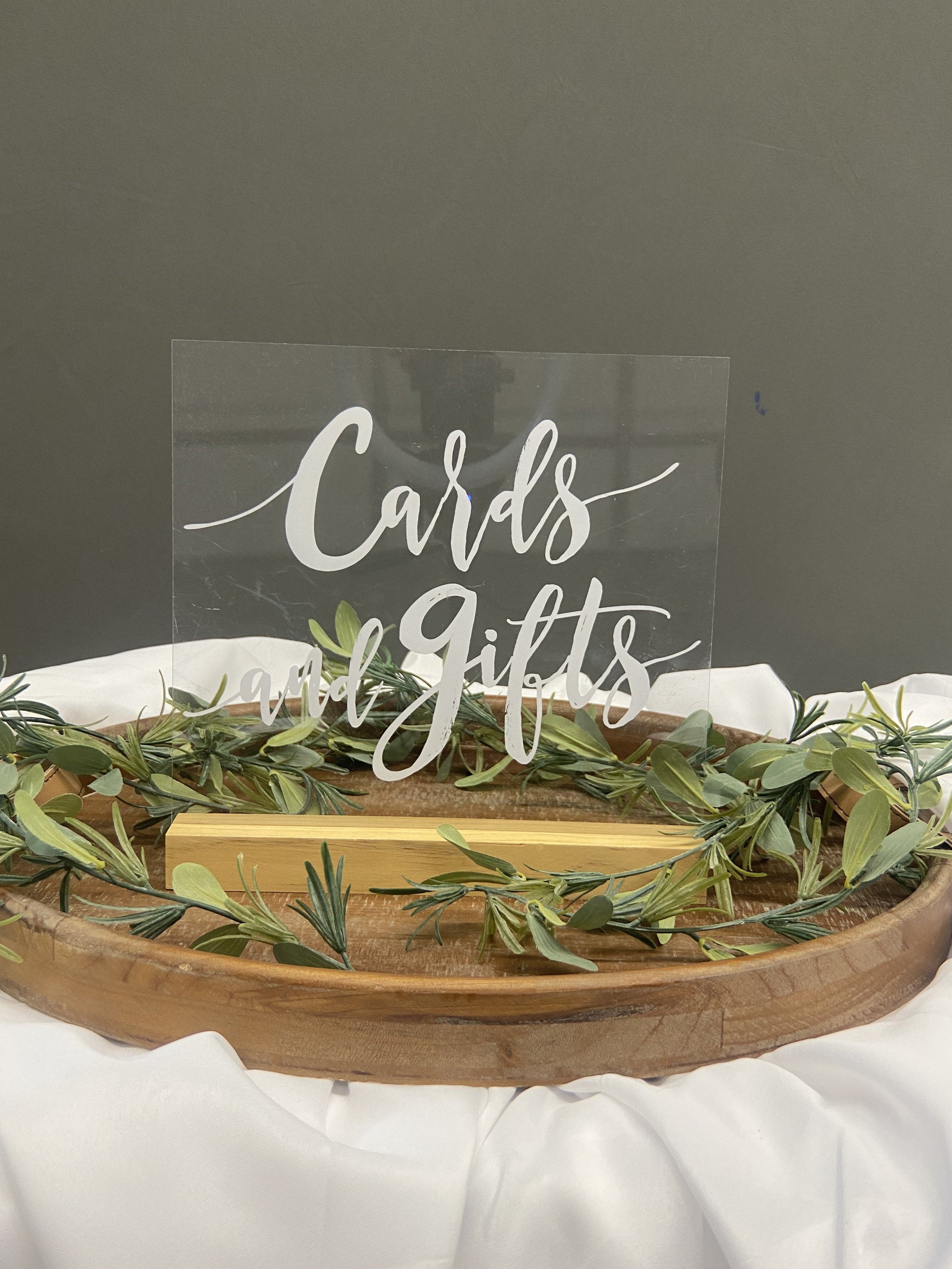 Cards and Gifts - Acrylic Sign