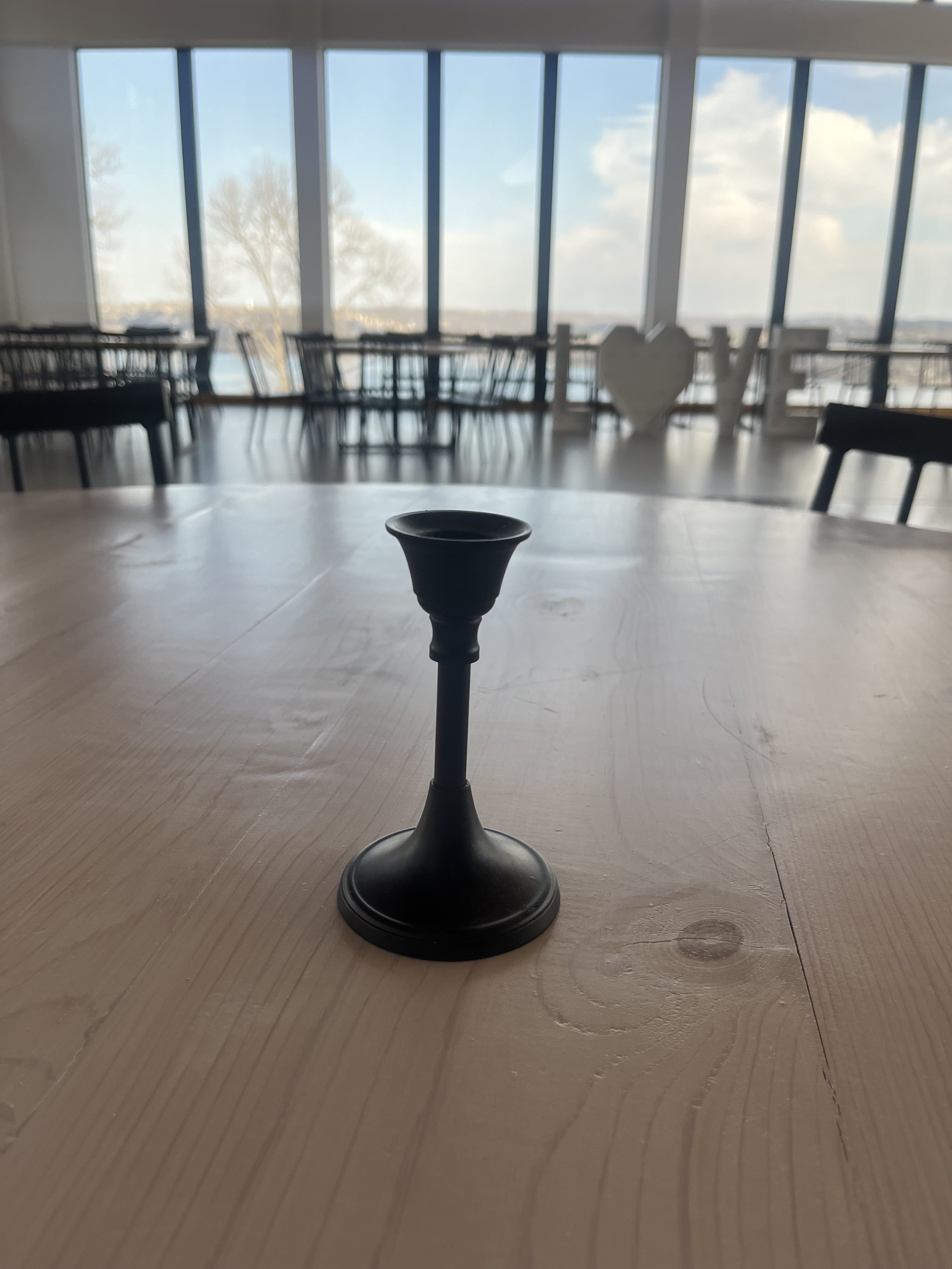Small Black Candlestick Holder