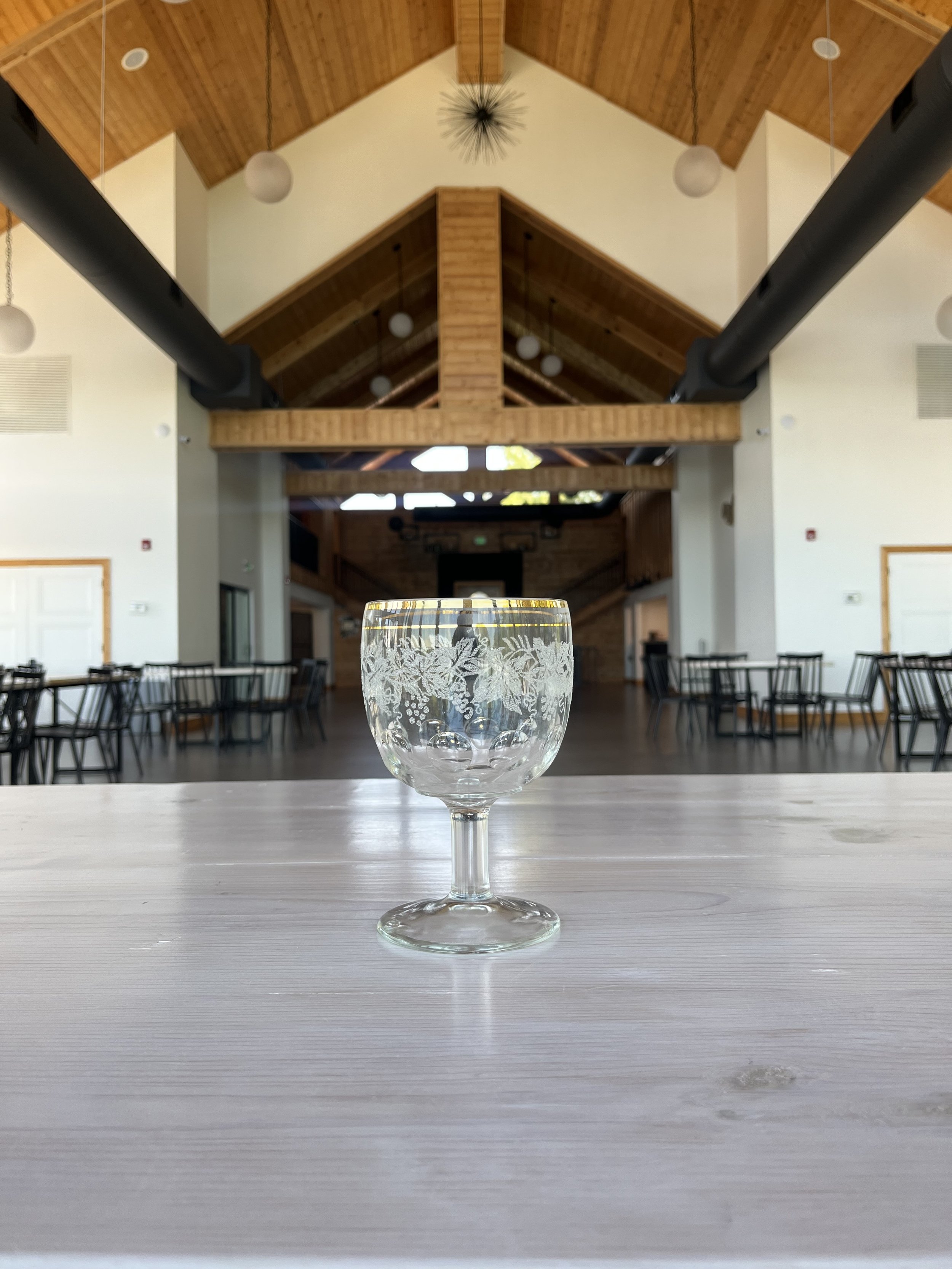 Clear Gold Rim Goblets