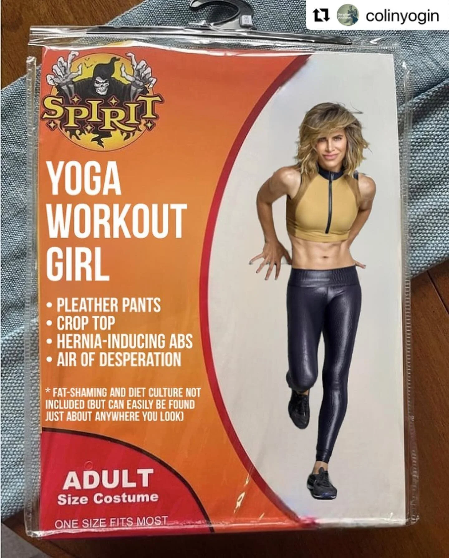 Oh yes. We have arrived. Breathwork Barbie, and now this. Om Shanti and may you have a blissful 🎃🙏
#Repost @colinyogin with @use.repost
・・・
Not into Toxic Yoga Bro? Try Yoga Workout Girl. Perfect for Halloween &lsquo;22. 

#yoga #workout #halloween