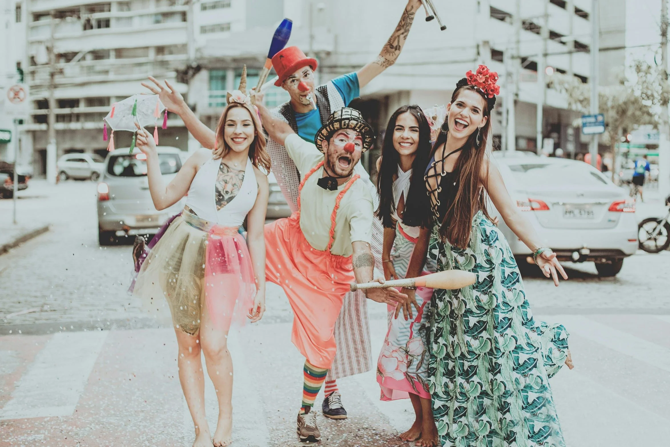 Street party during carnival in Brazil