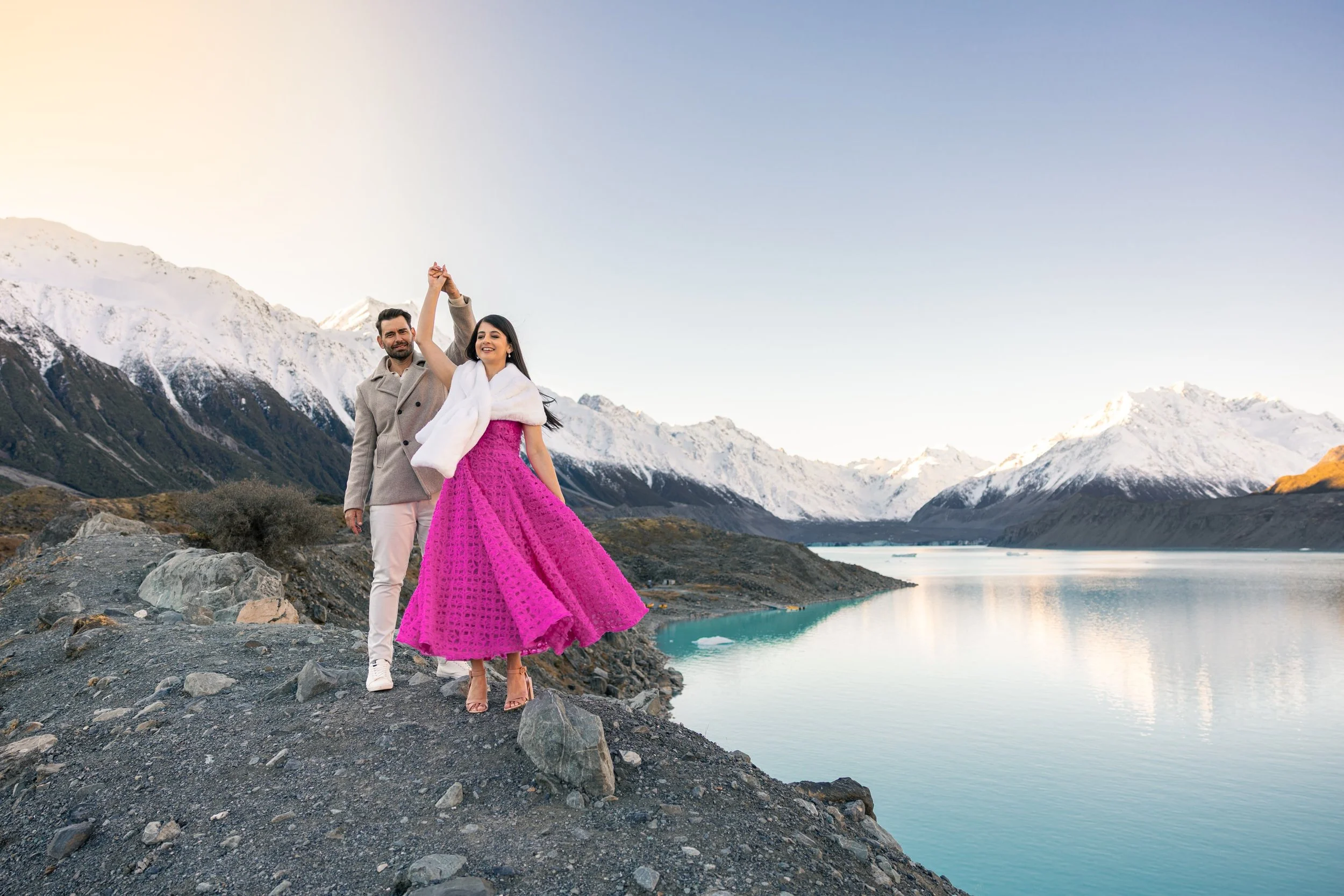 Intimate moment on the Tasman River stones.jpg