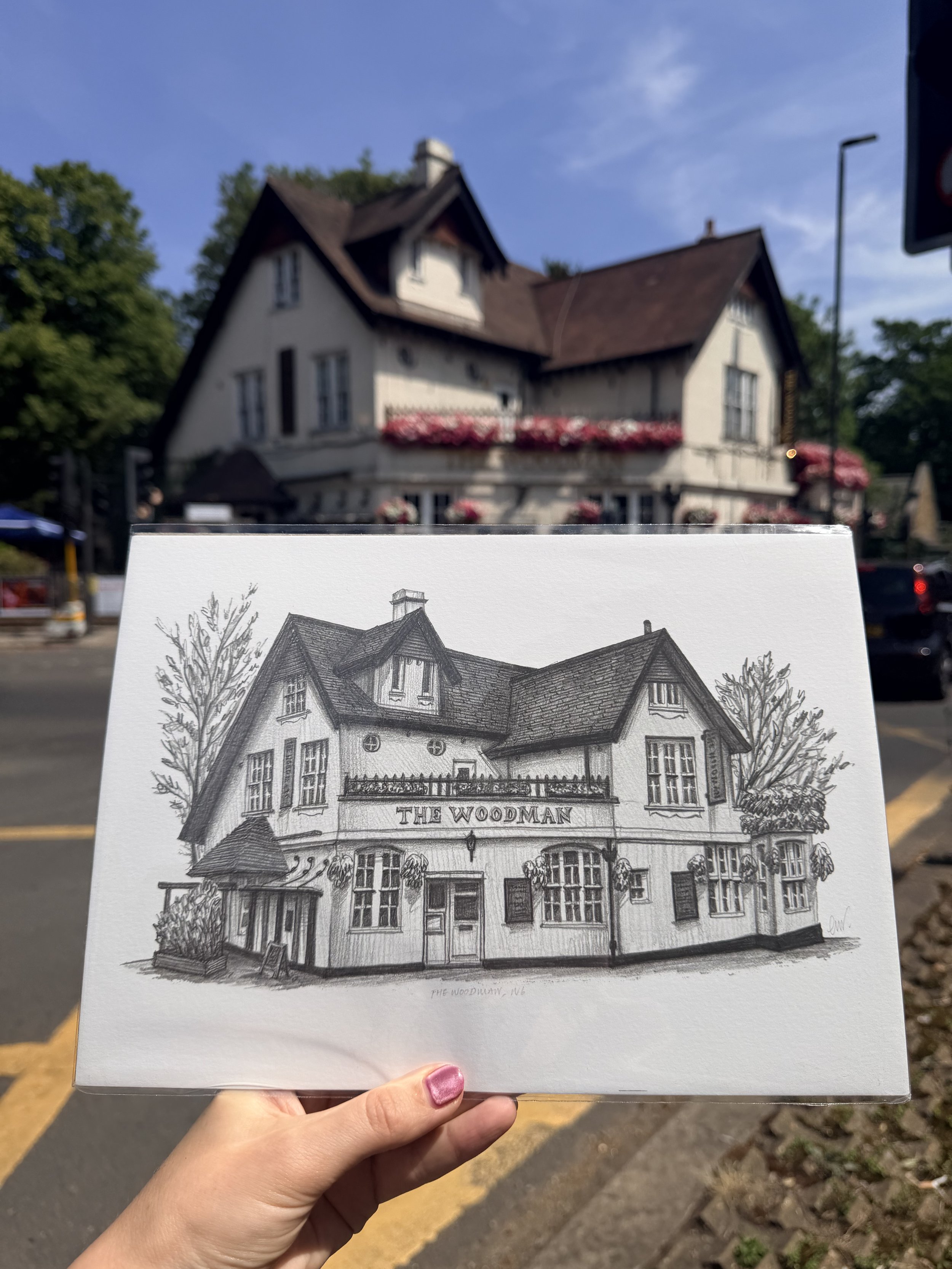 The Woodman Pub Print, N6